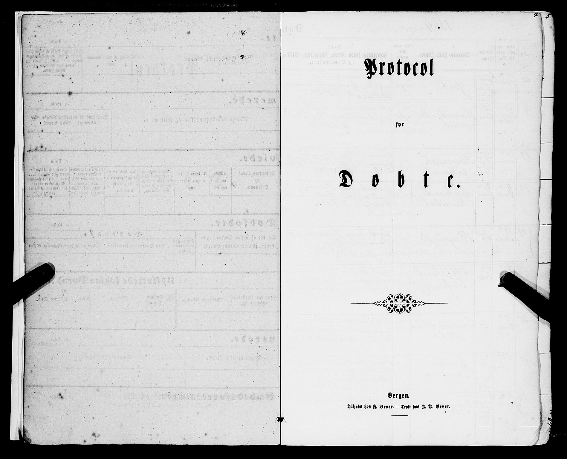 Domkirken sokneprestembete, AV/SAB-A-74801/H/Haa/L0021: Parish register (official) no. B 4, 1859-1871, p. 4