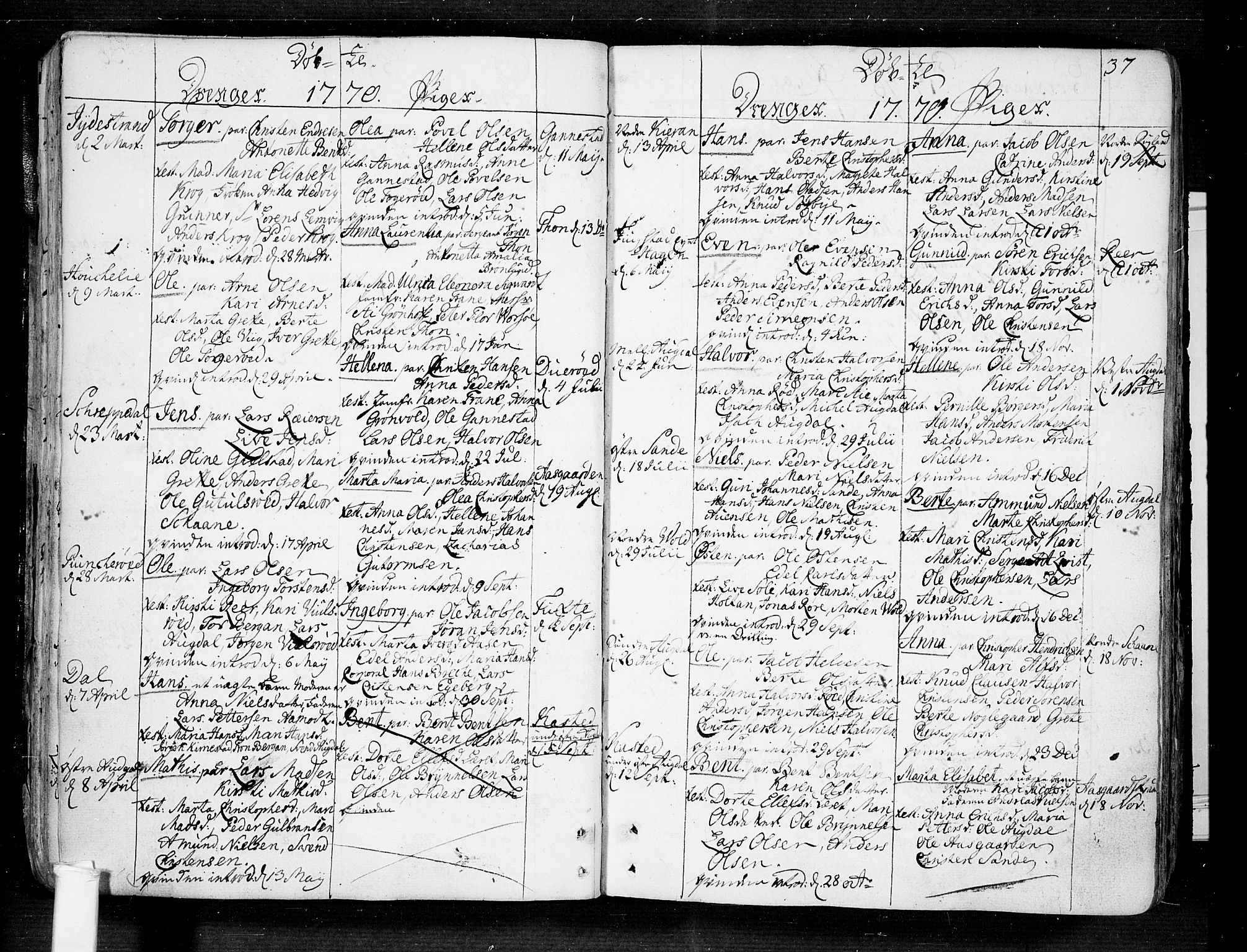 Borre kirkebøker, SAKO/A-338/F/Fa/L0002: Parish register (official) no. I 2, 1752-1806, p. 37