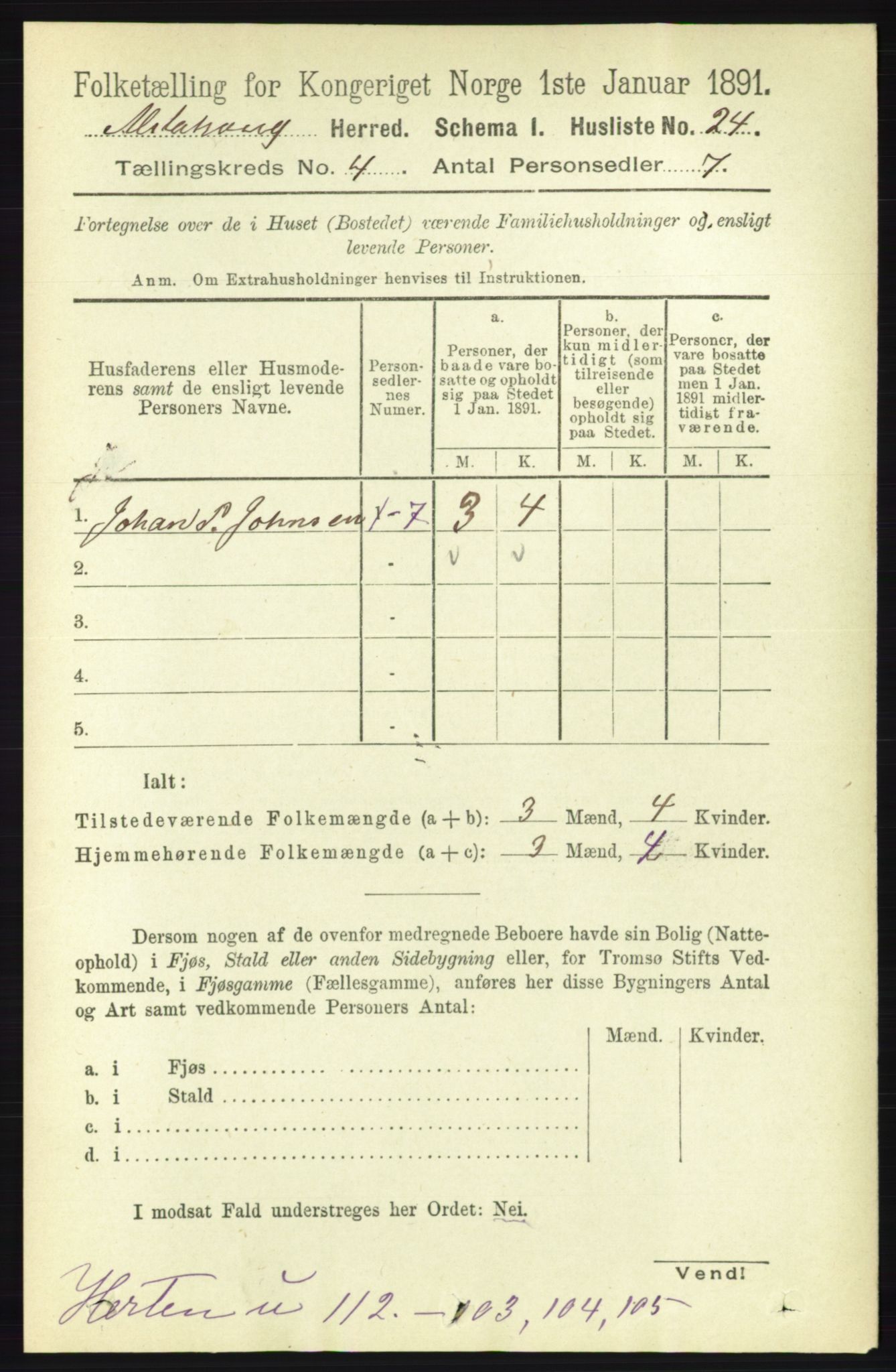 RA, 1891 census for 1820 Alstahaug, 1891, p. 1485