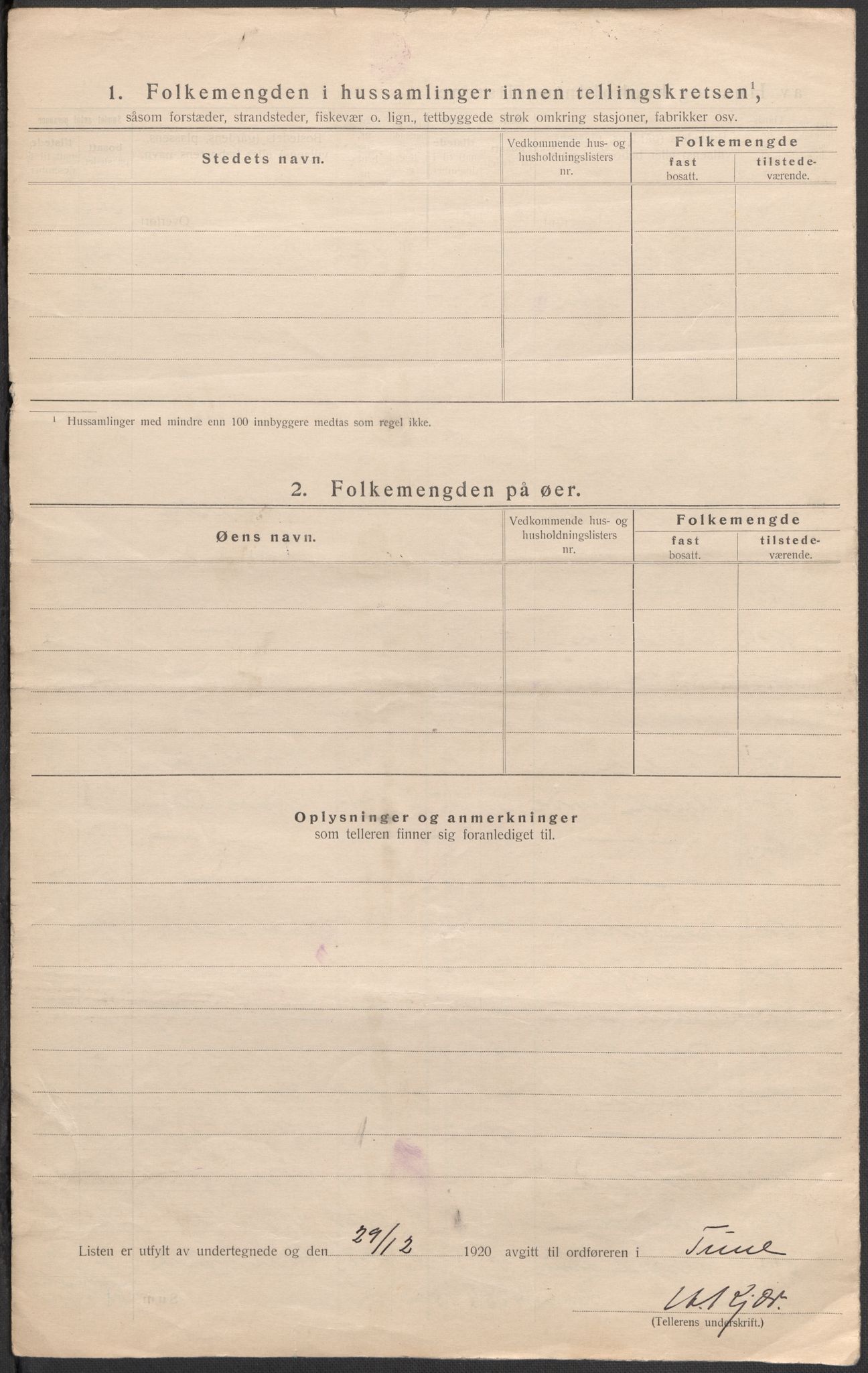 SAO, 1920 census for Tune, 1920, p. 56