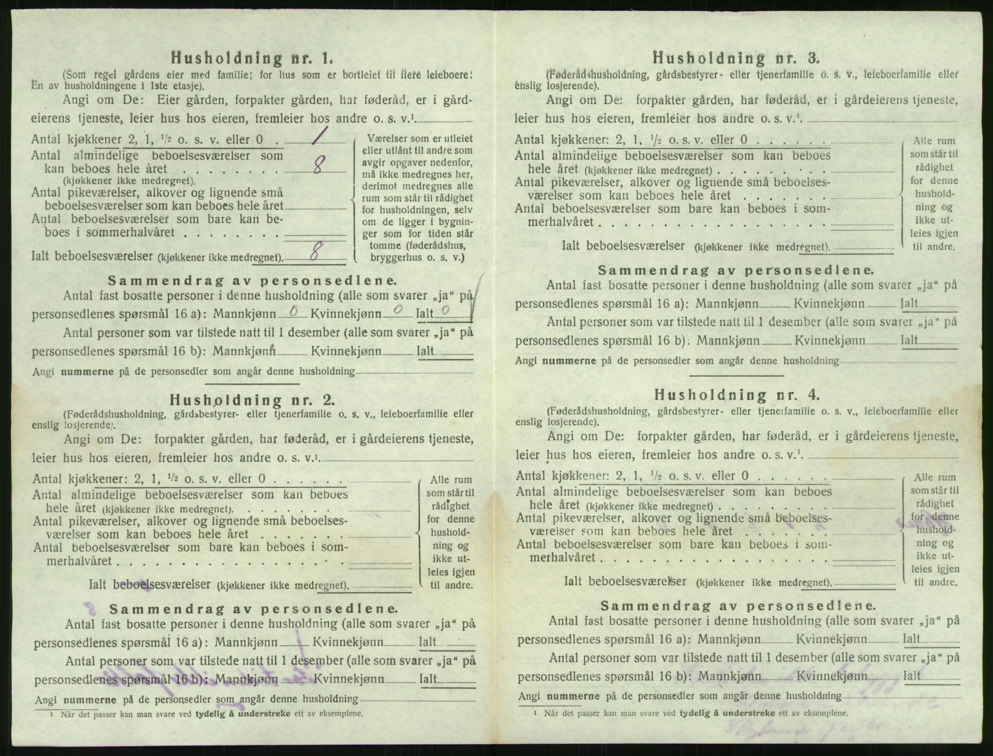 SAK, 1920 census for Froland, 1920, p. 960