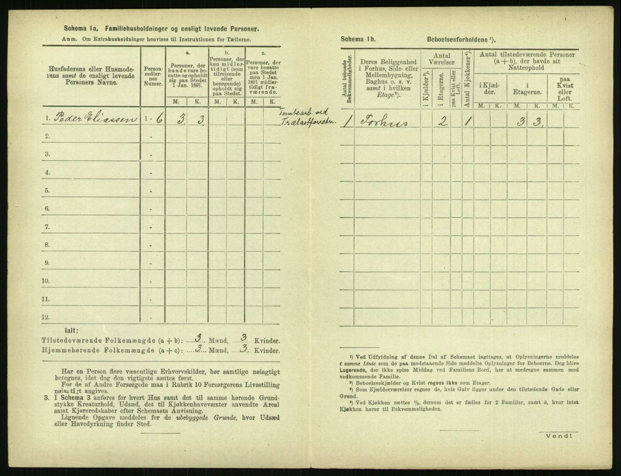 RA, 1891 census for 0806 Skien, 1891, p. 1331