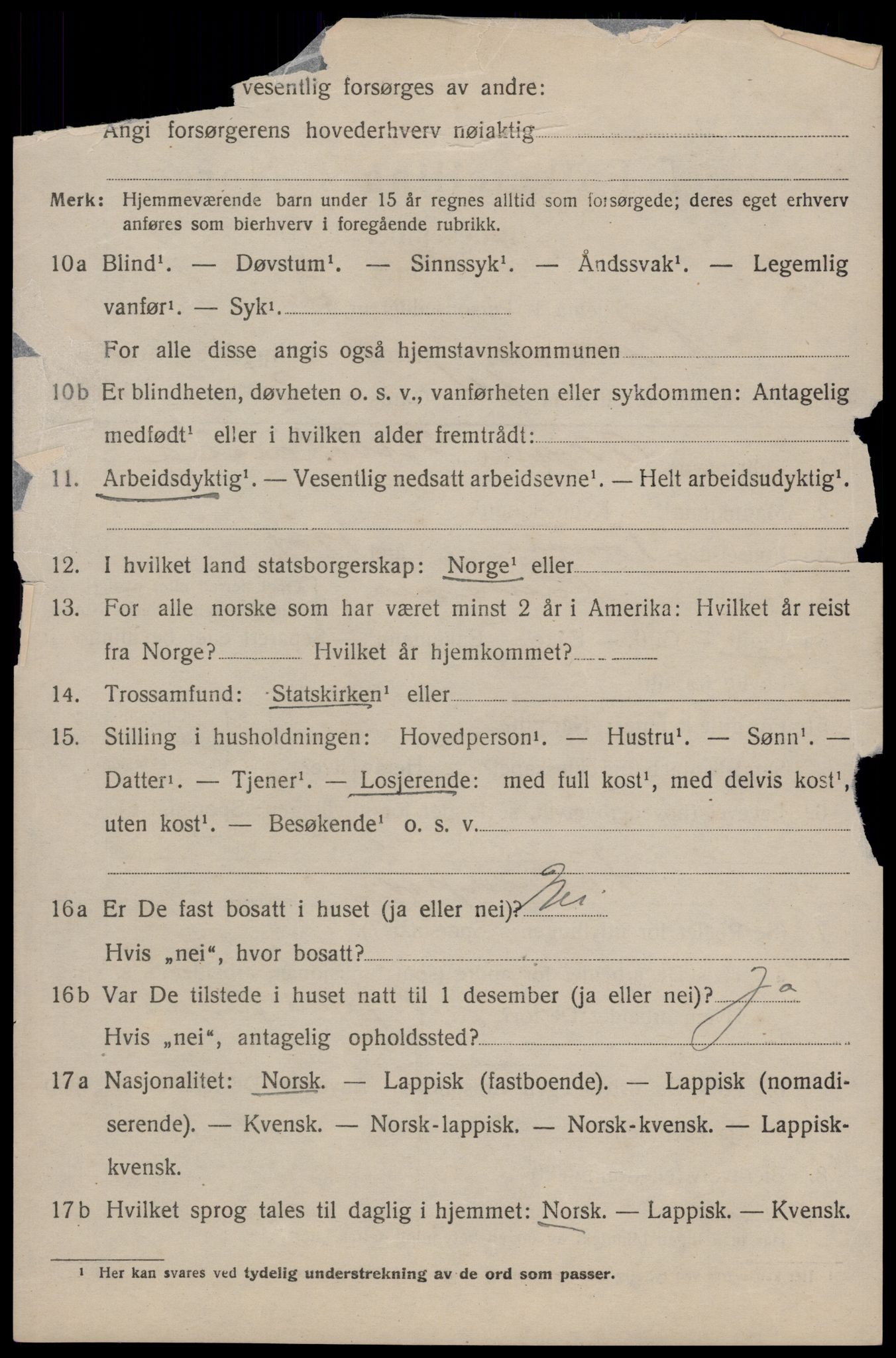 SAT, 1920 census for Buksnes, 1920, p. 1984