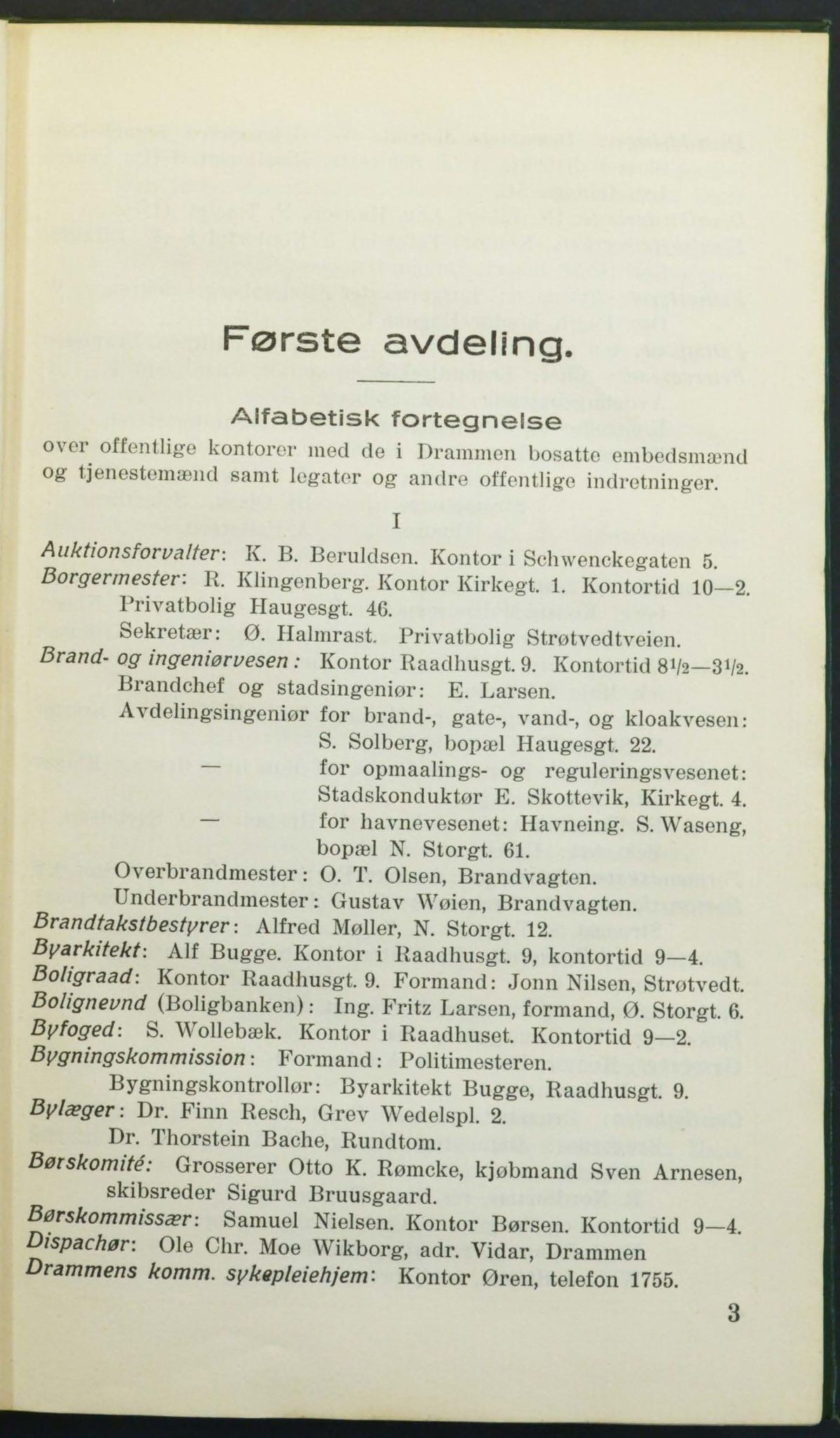 Drammen adressebok, DRMK/-, 1925, p. 3