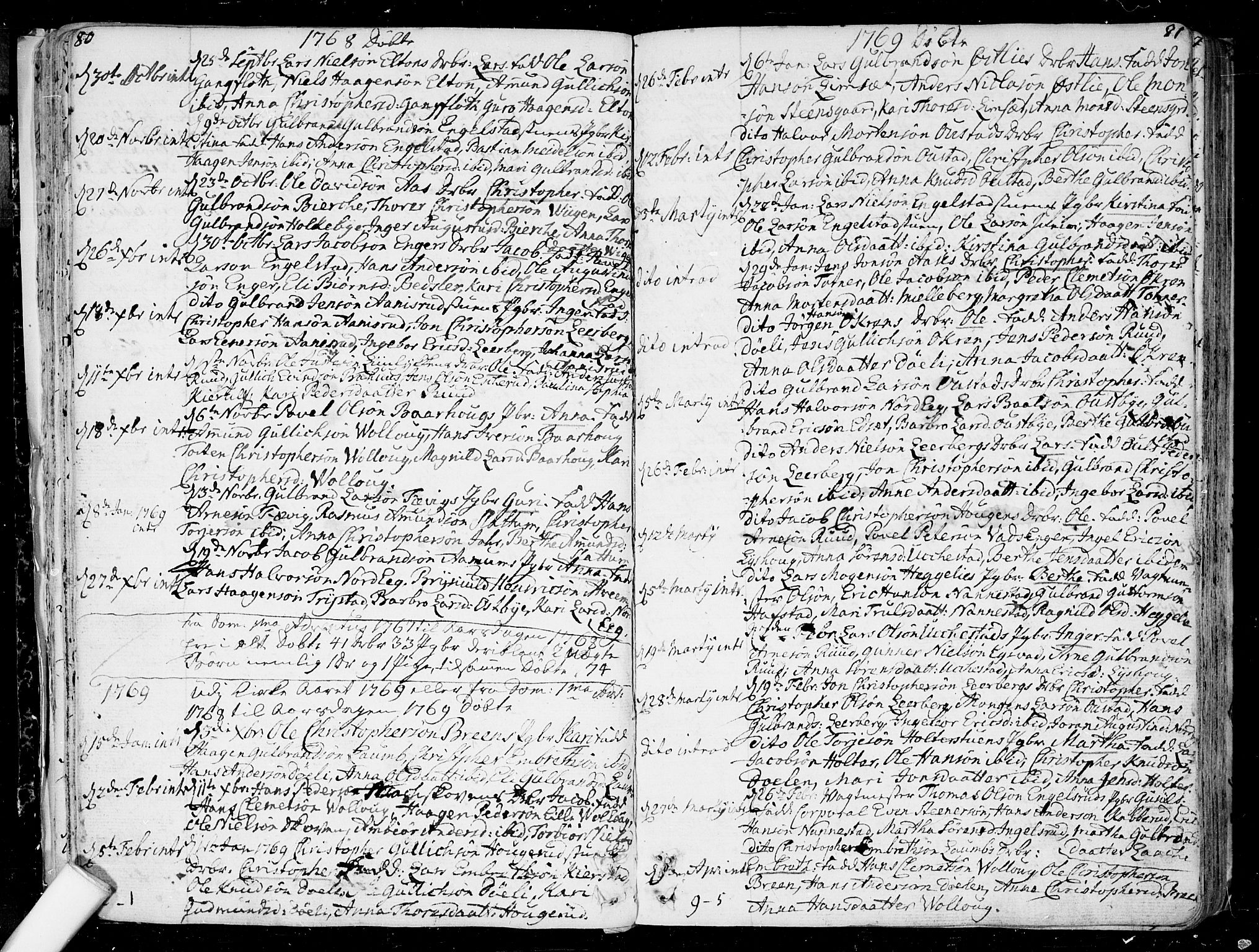 Nannestad prestekontor Kirkebøker, SAO/A-10414a/F/Fa/L0007: Parish register (official) no. I 7, 1754-1791, p. 80-81