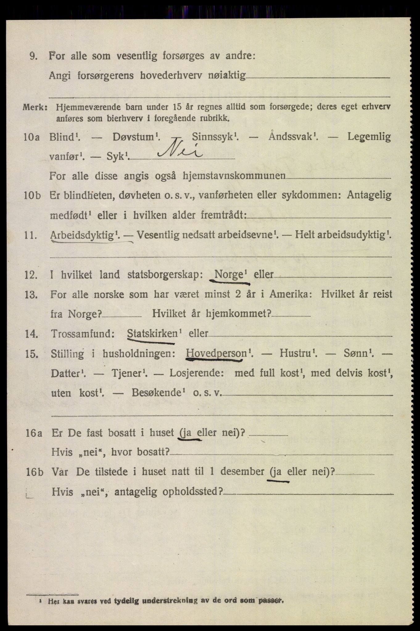 SAH, 1920 census for Vestre Toten, 1920, p. 7489