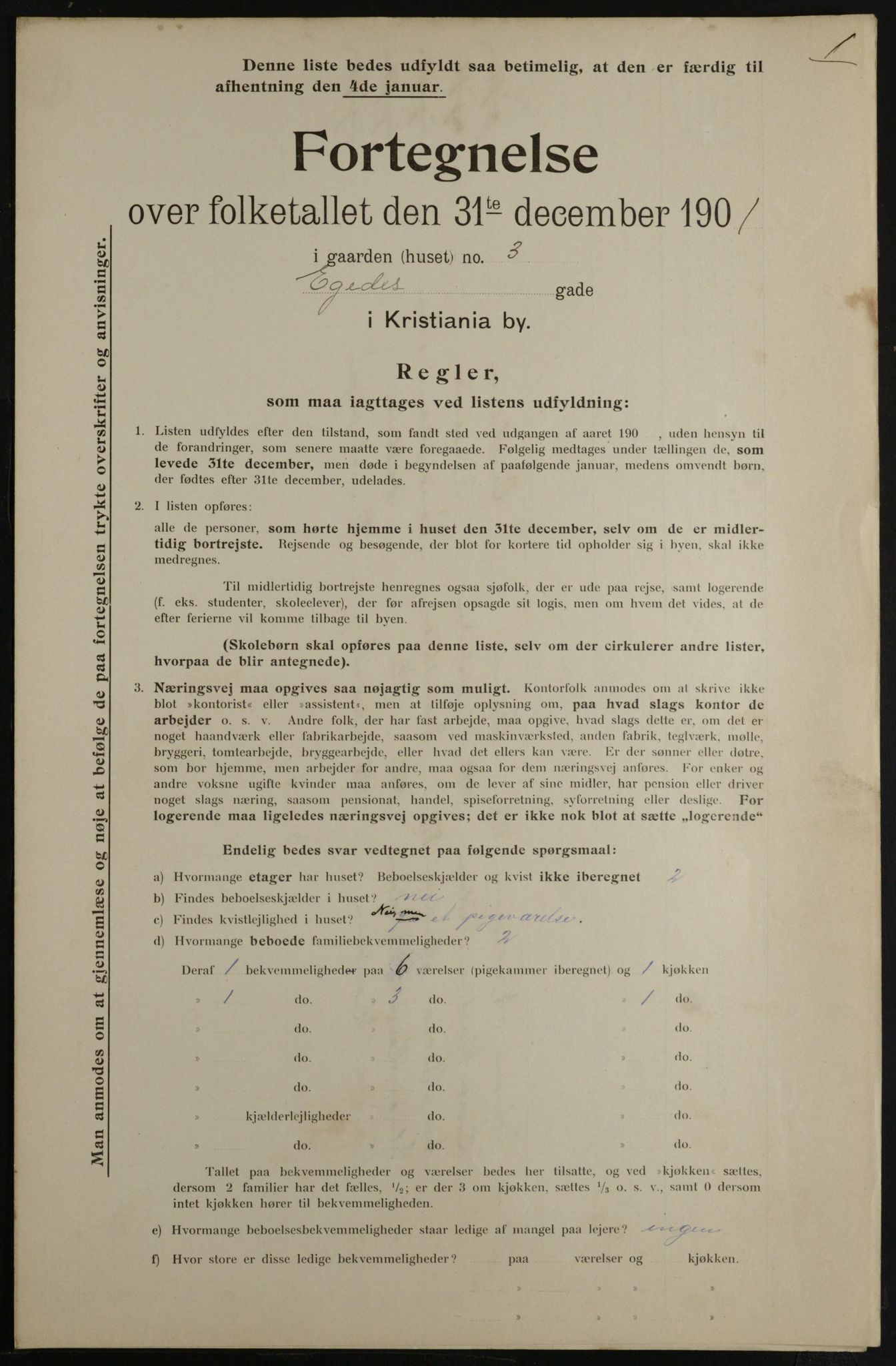 OBA, Municipal Census 1901 for Kristiania, 1901, p. 3022