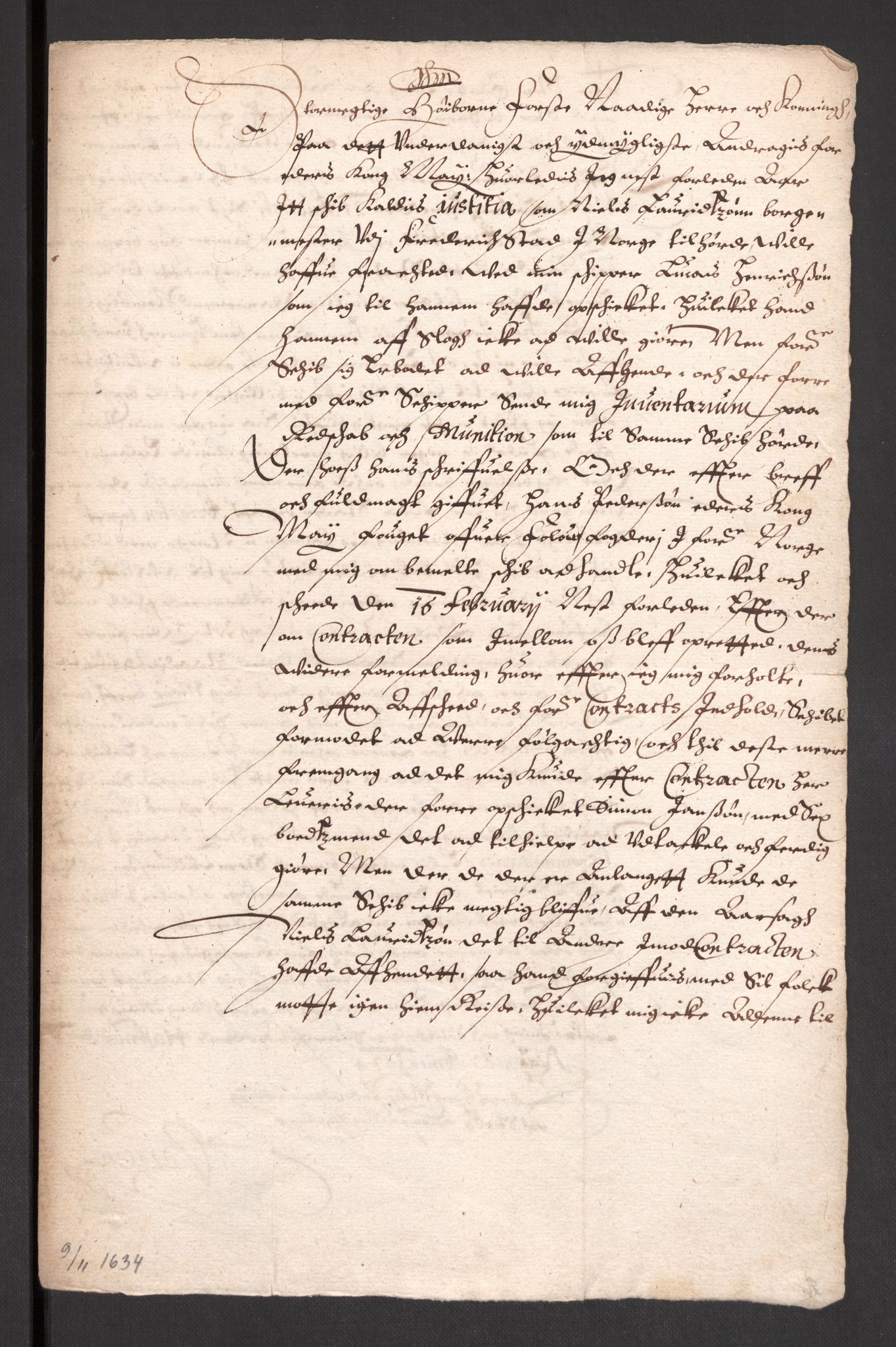 Danske Kanselli 1572-1799, AV/RA-EA-3023/F/Fc/Fcc/Fcca/L0007: Norske innlegg 1572-1799, 1633-1635, p. 317
