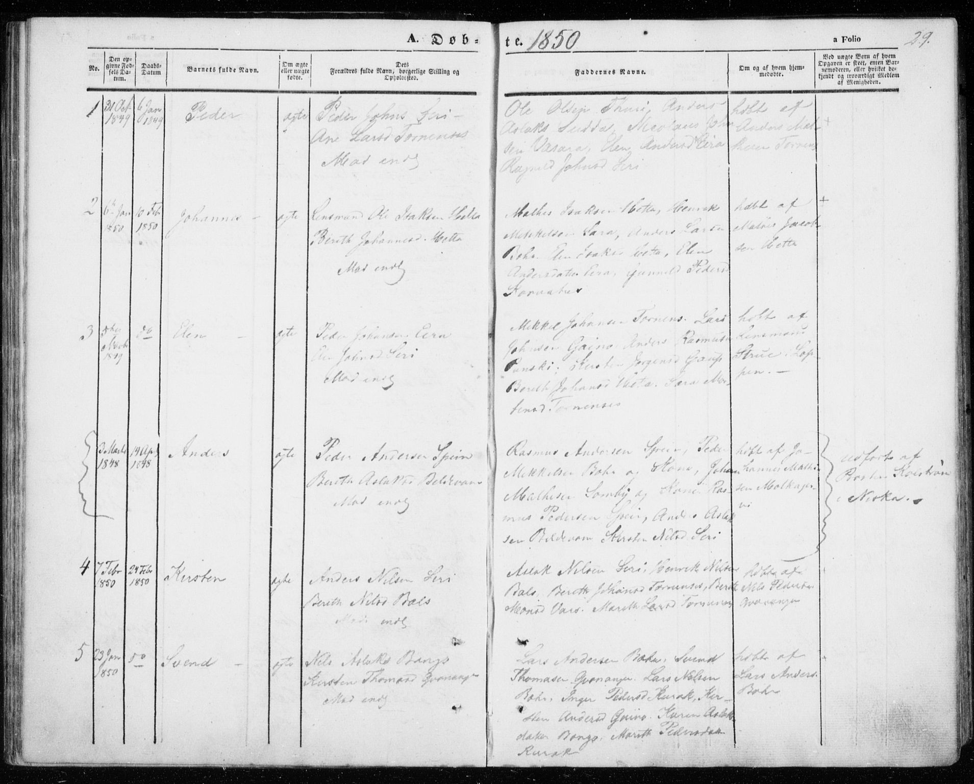Kautokeino sokneprestembete, SATØ/S-1340/H/Ha/L0002.kirke: Parish register (official) no. 2, 1843-1861, p. 29