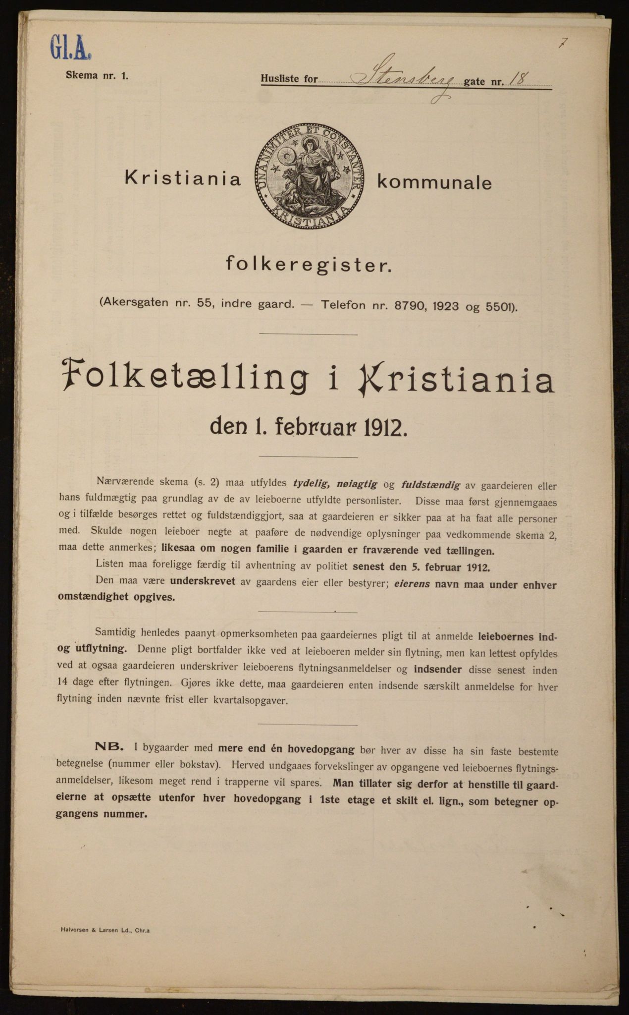 OBA, Municipal Census 1912 for Kristiania, 1912, p. 101963