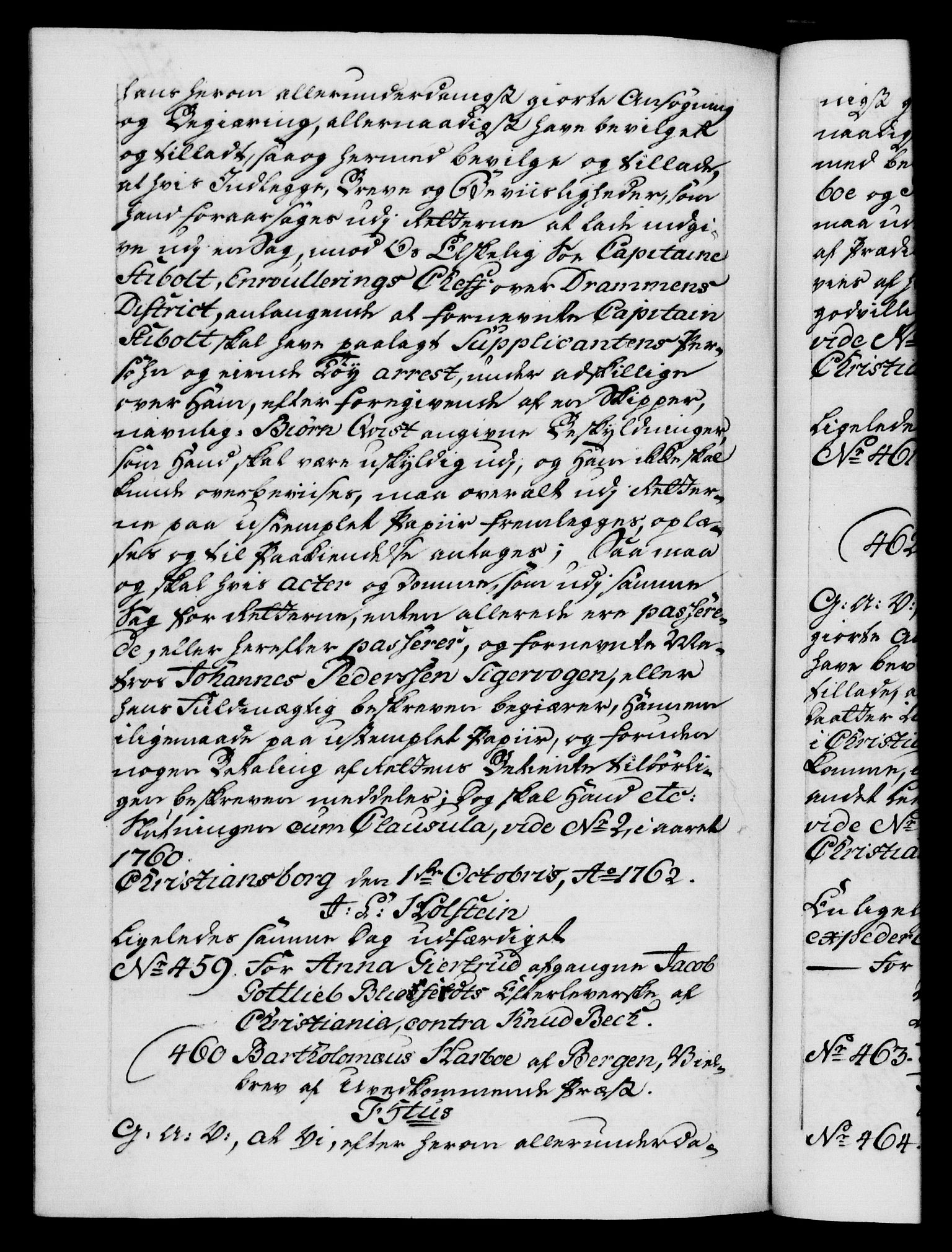 Danske Kanselli 1572-1799, AV/RA-EA-3023/F/Fc/Fca/Fcaa/L0041: Norske registre, 1760-1762, p. 812b