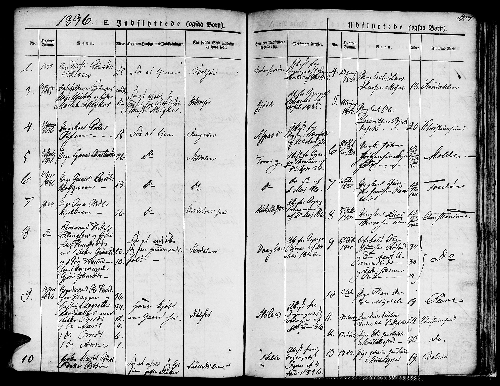 Ministerialprotokoller, klokkerbøker og fødselsregistre - Møre og Romsdal, AV/SAT-A-1454/586/L0983: Parish register (official) no. 586A09, 1829-1843, p. 407