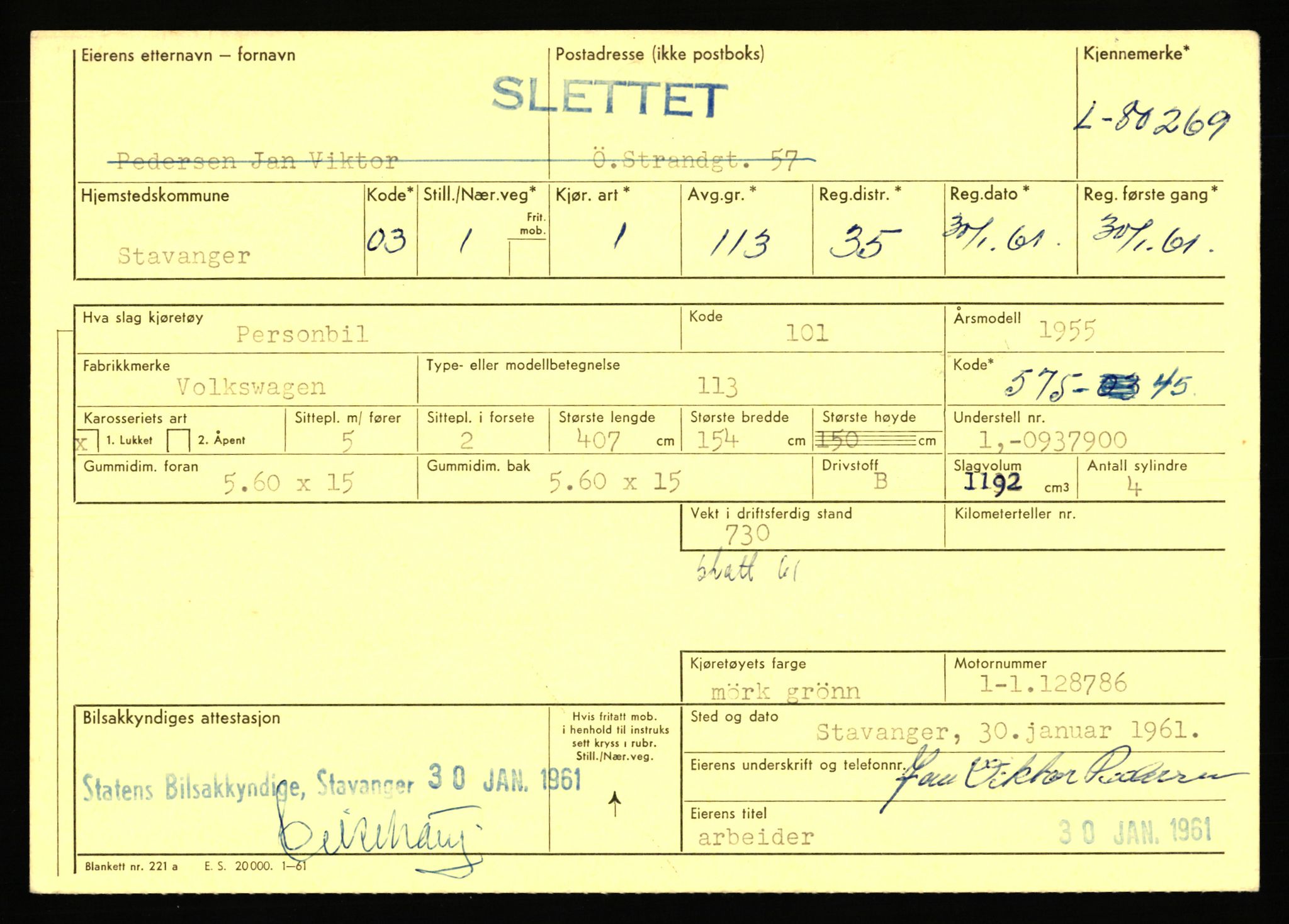 Stavanger trafikkstasjon, AV/SAST-A-101942/0/F/L0070: L-78800 - L-80499, 1930-1971, p. 2188