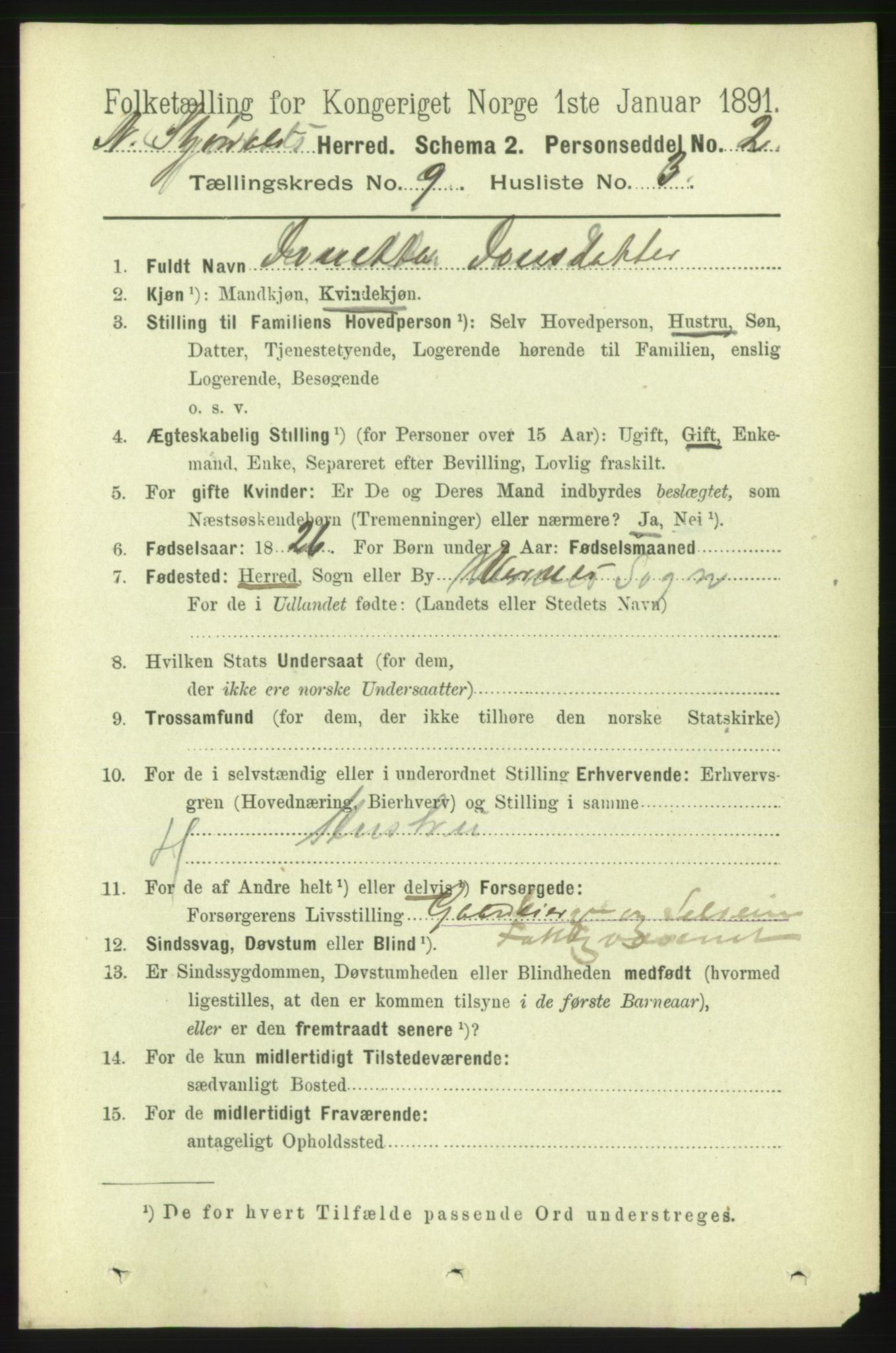 RA, 1891 census for 1714 Nedre Stjørdal, 1891, p. 4853