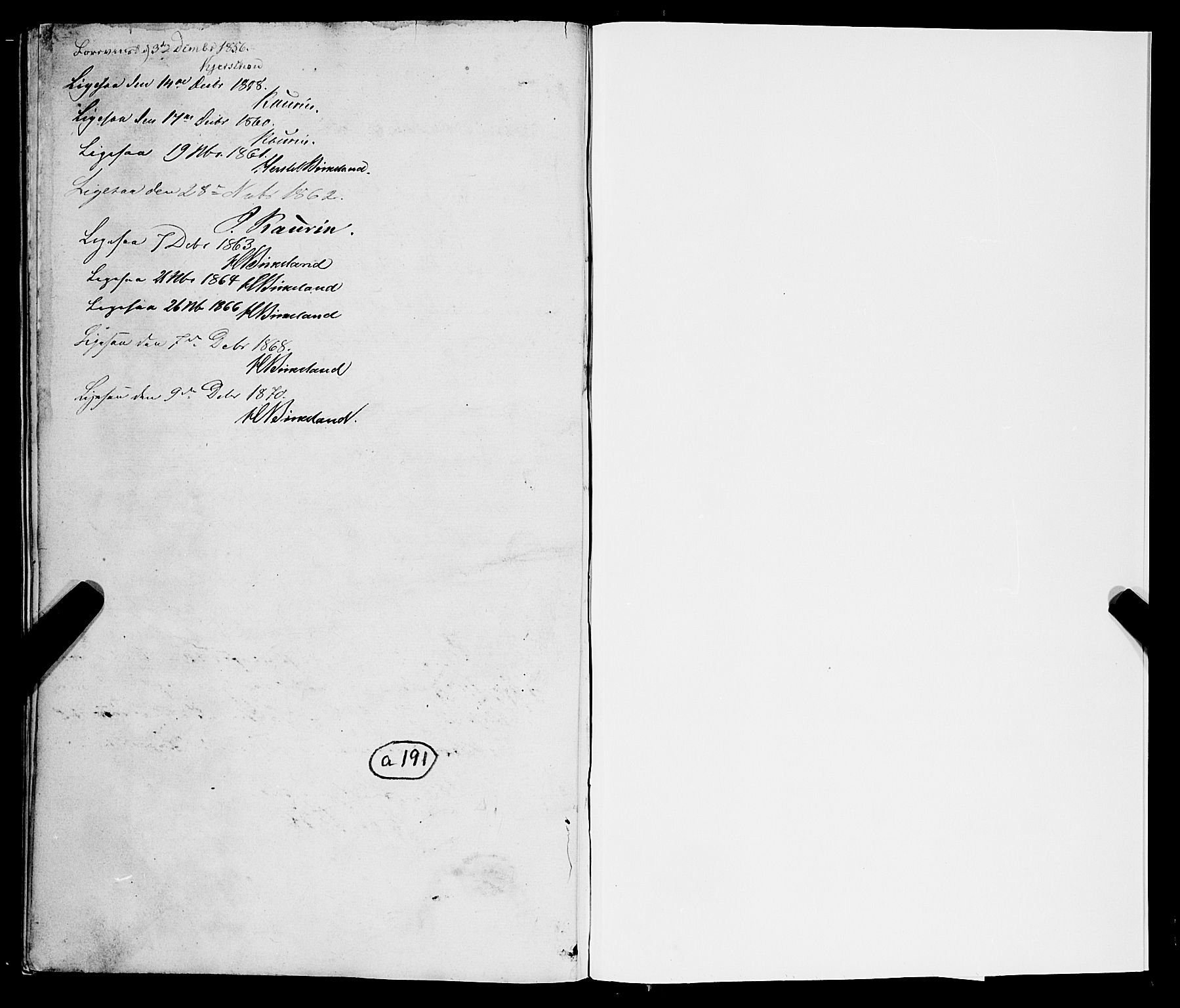 Korskirken sokneprestembete, SAB/A-76101/H/Haa/L0069: Curate's parish register no. A 4, 1856-1869