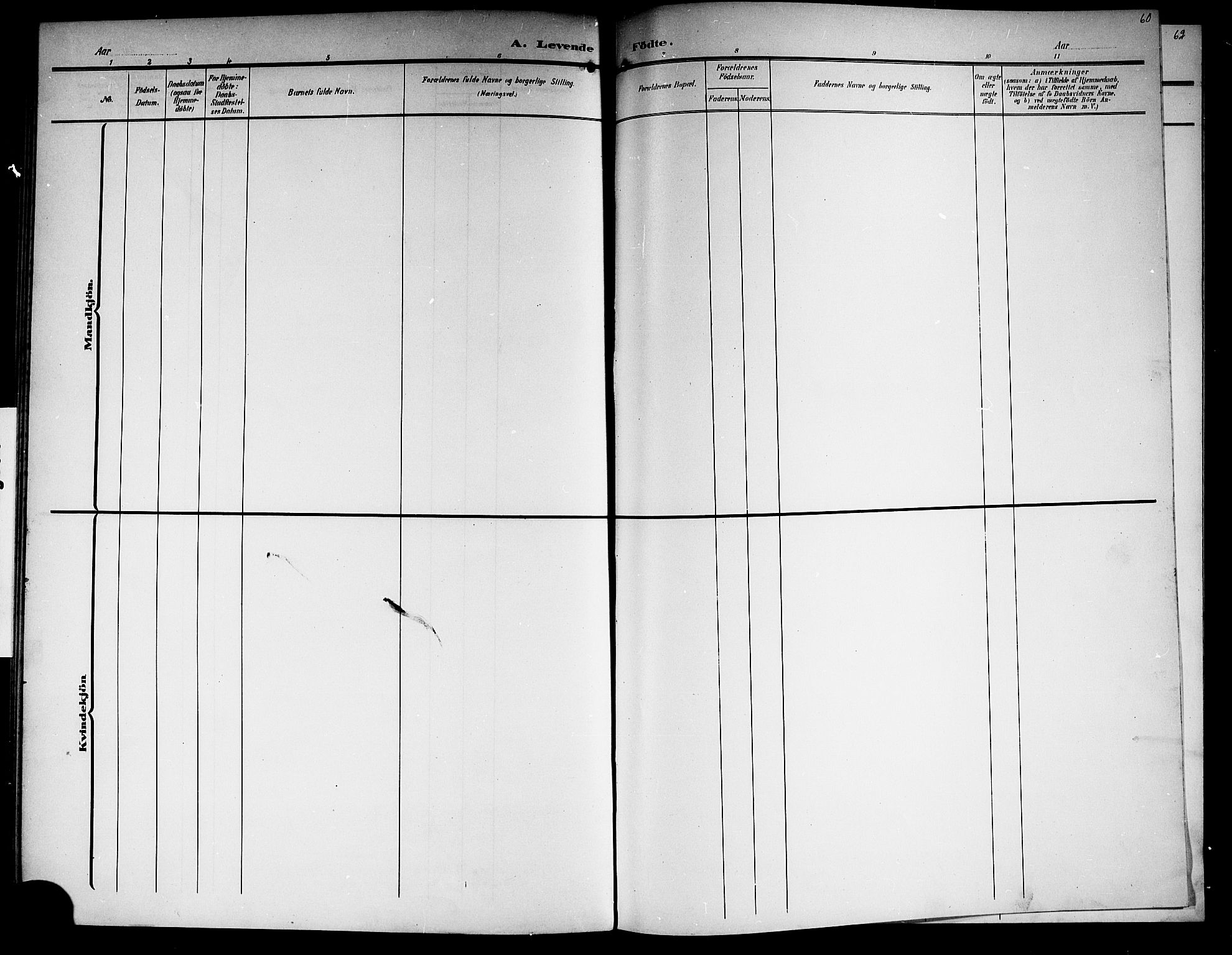 Lunde kirkebøker, SAKO/A-282/G/Ga/L0004: Parish register (copy) no. I 4, 1906-1914, p. 60