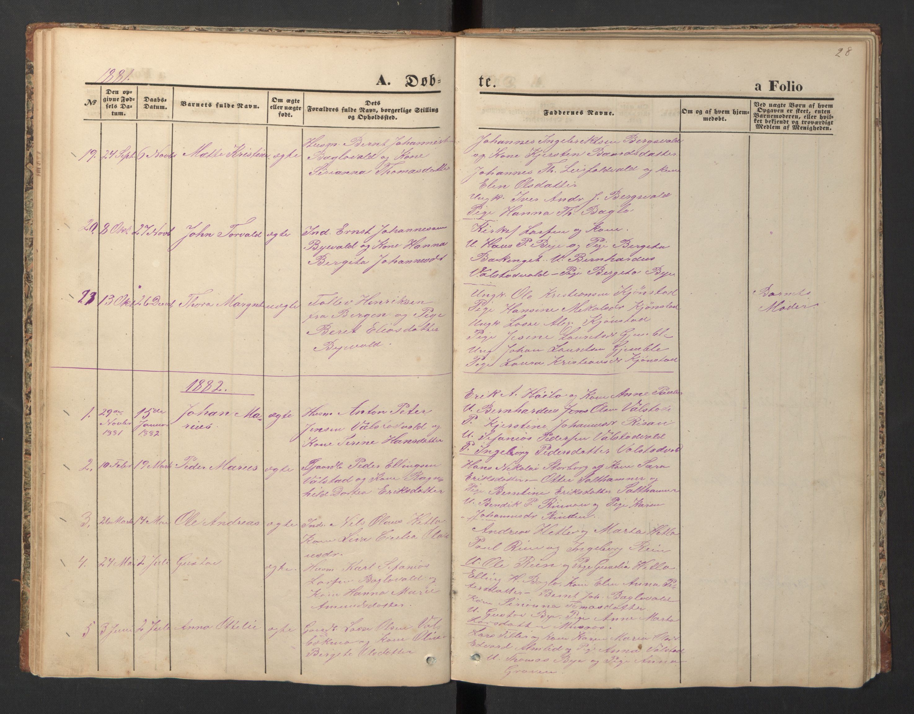 Ministerialprotokoller, klokkerbøker og fødselsregistre - Nord-Trøndelag, AV/SAT-A-1458/726/L0271: Parish register (copy) no. 726C02, 1869-1897, p. 28