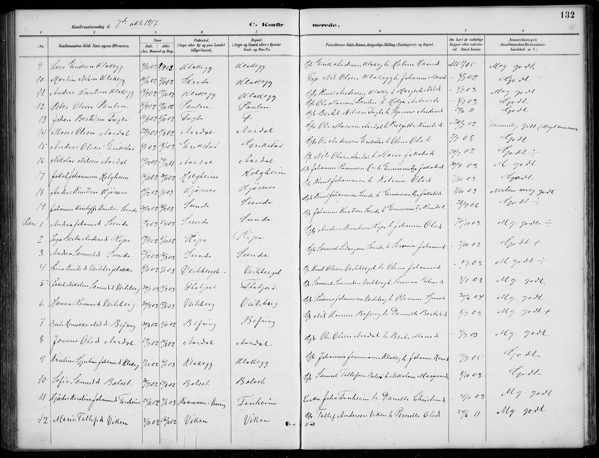 Jølster sokneprestembete, AV/SAB-A-80701/H/Hab/Habb/L0002: Parish register (copy) no. B 2, 1887-1920, p. 132