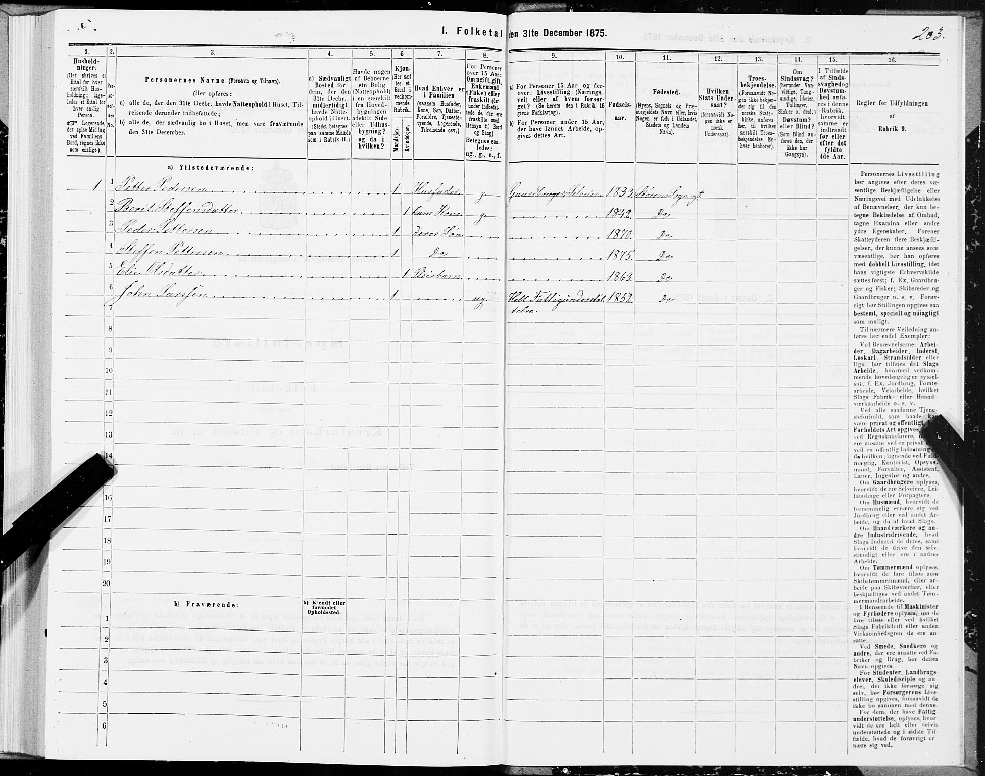 SAT, 1875 census for 1648P Støren, 1875, p. 1203