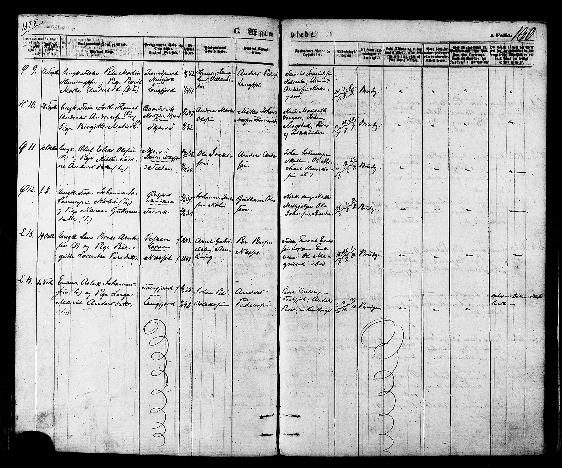 Loppa sokneprestkontor, AV/SATØ-S-1339/H/Ha/L0005kirke: Parish register (official) no. 5, 1869-1878, p. 160