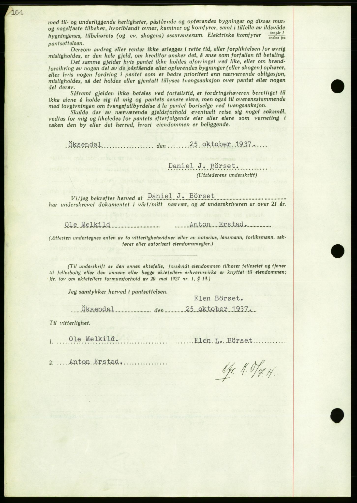 Nordmøre sorenskriveri, AV/SAT-A-4132/1/2/2Ca/L0092: Mortgage book no. B82, 1937-1938, Diary no: : 2600/1937