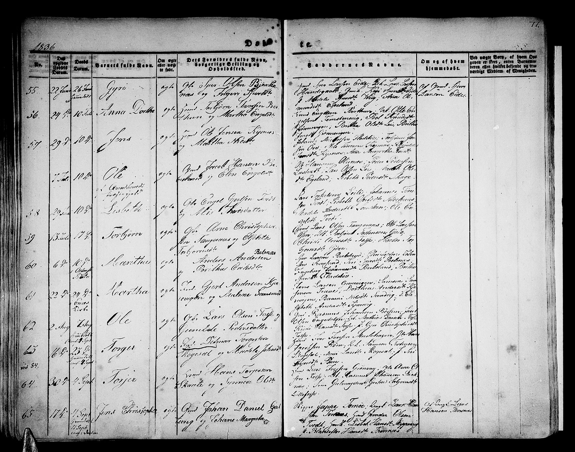 Strandebarm sokneprestembete, SAB/A-78401/H/Haa: Parish register (official) no. A 6, 1826-1843, p. 77