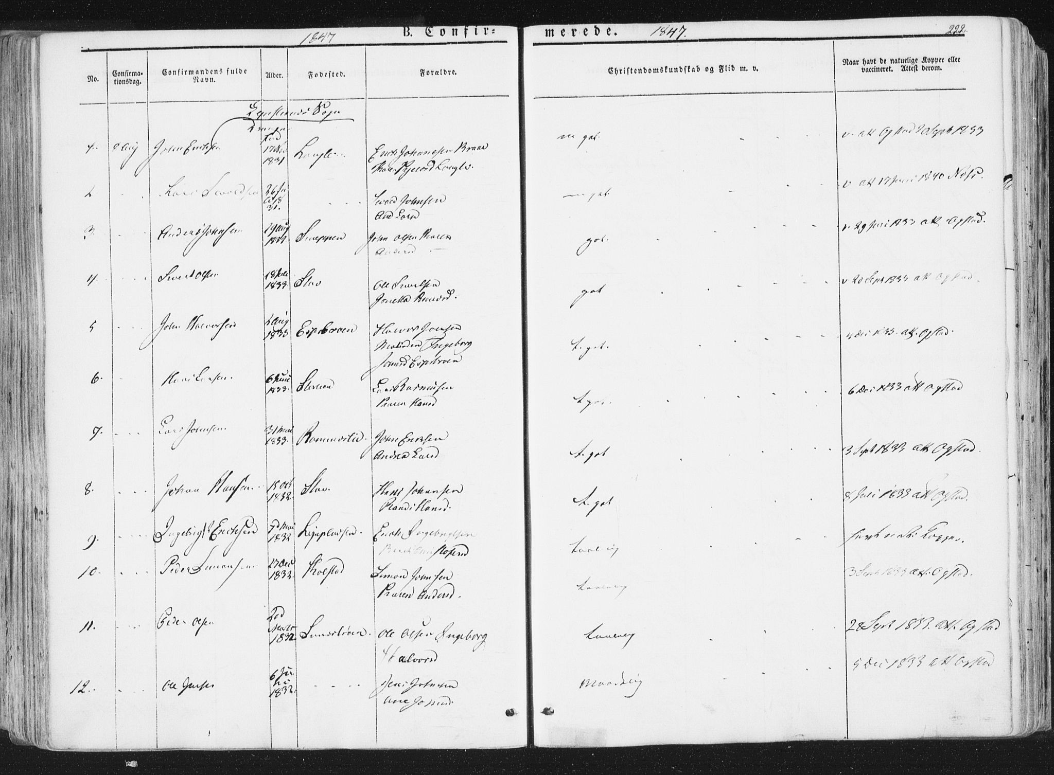 Ministerialprotokoller, klokkerbøker og fødselsregistre - Sør-Trøndelag, AV/SAT-A-1456/691/L1074: Parish register (official) no. 691A06, 1842-1852, p. 222