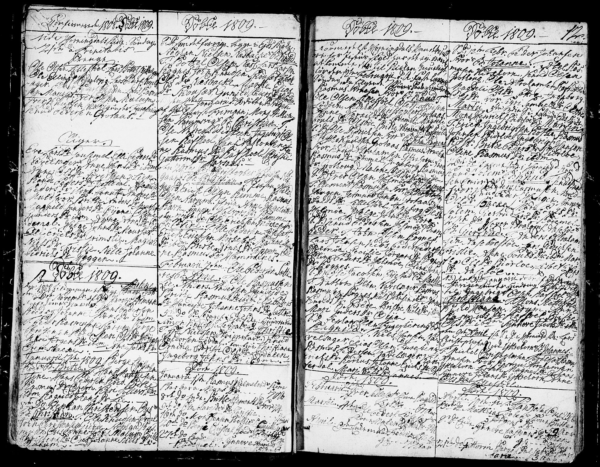 Eid sokneprestembete, AV/SAB-A-82301/H/Haa/Haaa/L0004: Parish register (official) no. A 4, 1806-1815, p. 12