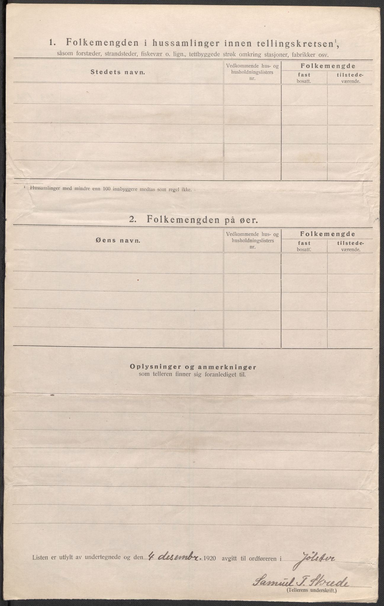 SAB, 1920 census for Jølster, 1920, p. 17