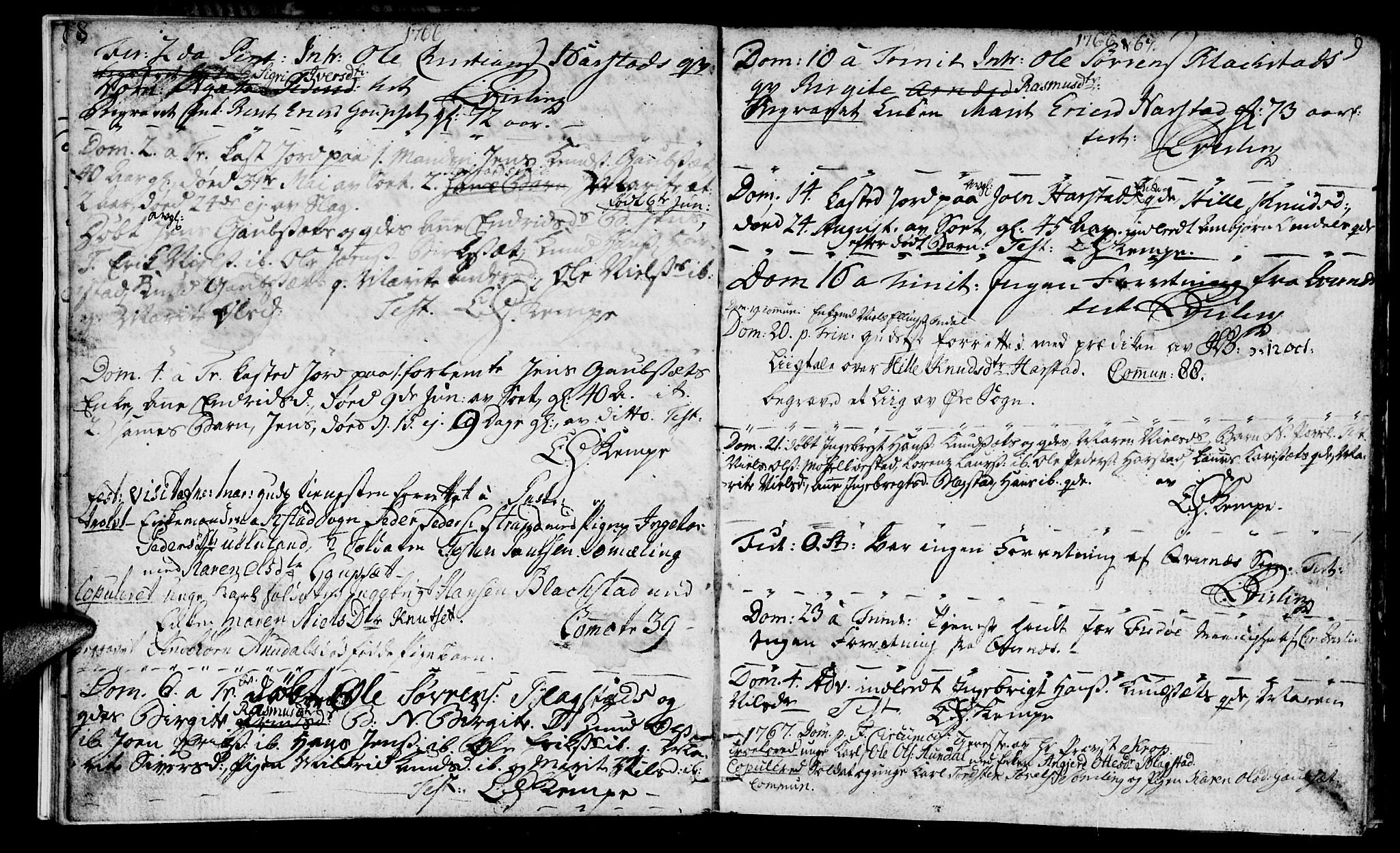 Ministerialprotokoller, klokkerbøker og fødselsregistre - Møre og Romsdal, SAT/A-1454/584/L0962: Parish register (official) no. 584A02, 1765-1812, p. 8-9