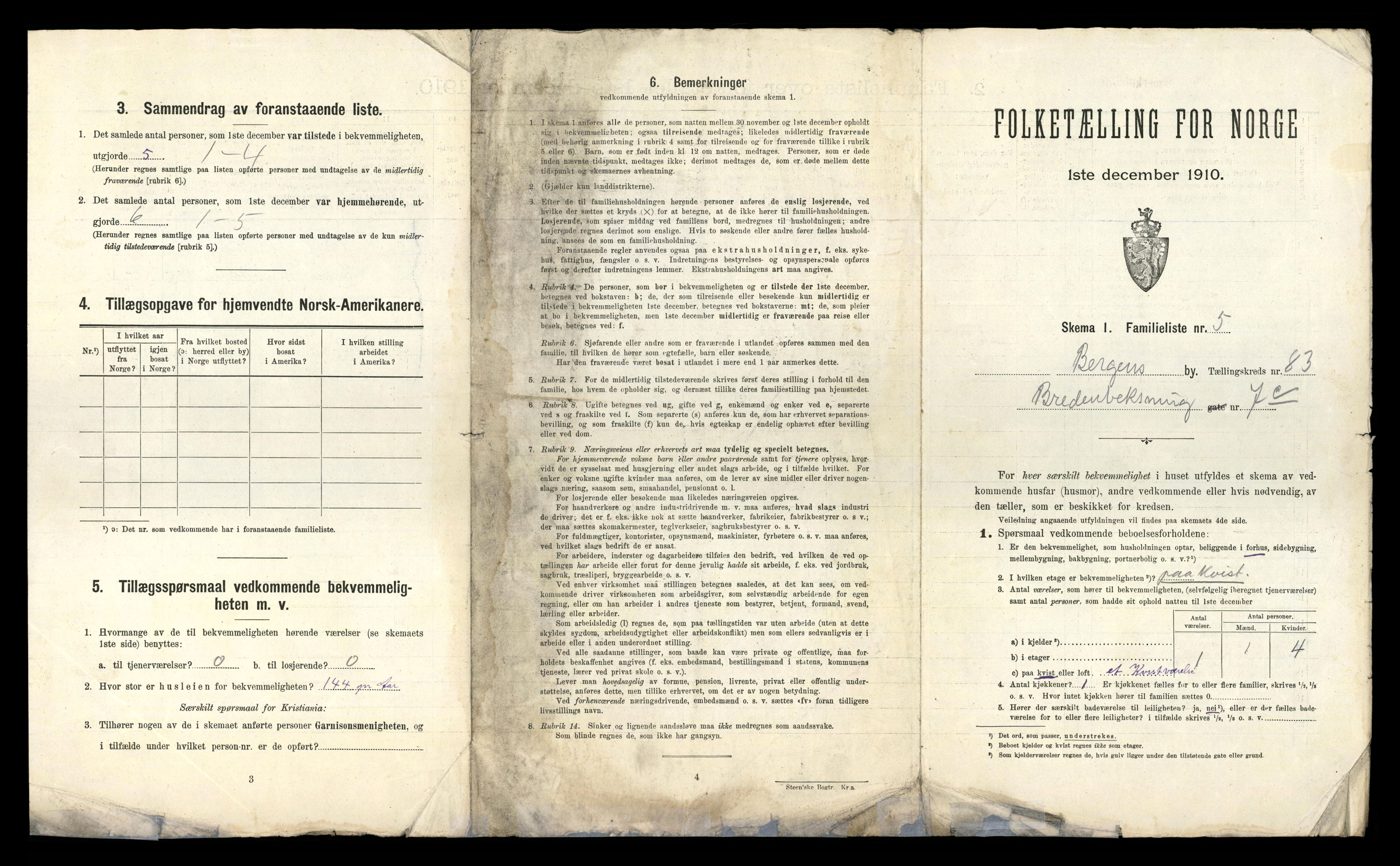 RA, 1910 census for Bergen, 1910, p. 29493