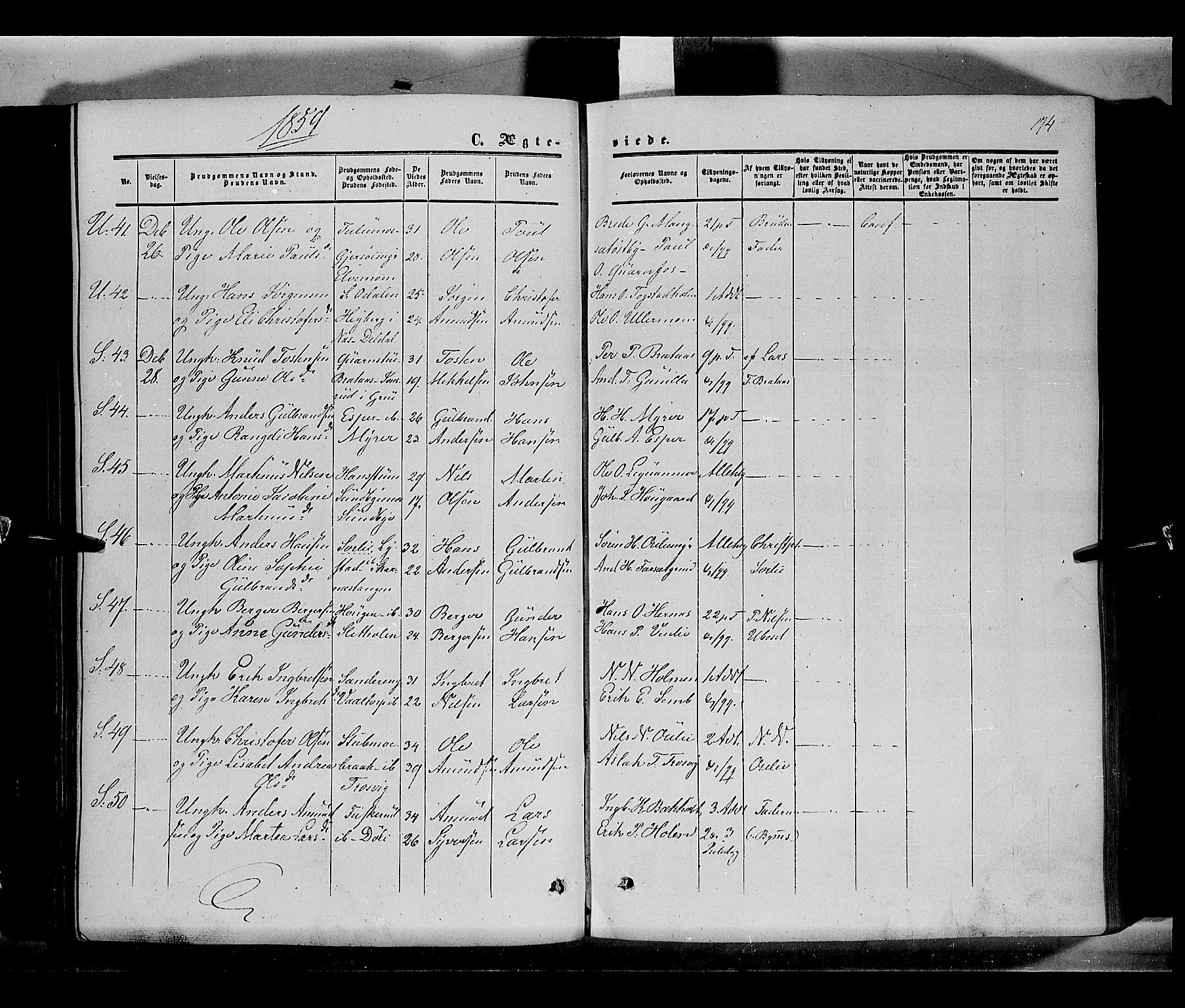 Sør-Odal prestekontor, AV/SAH-PREST-030/H/Ha/Haa/L0002: Parish register (official) no. 2, 1859-1863, p. 174