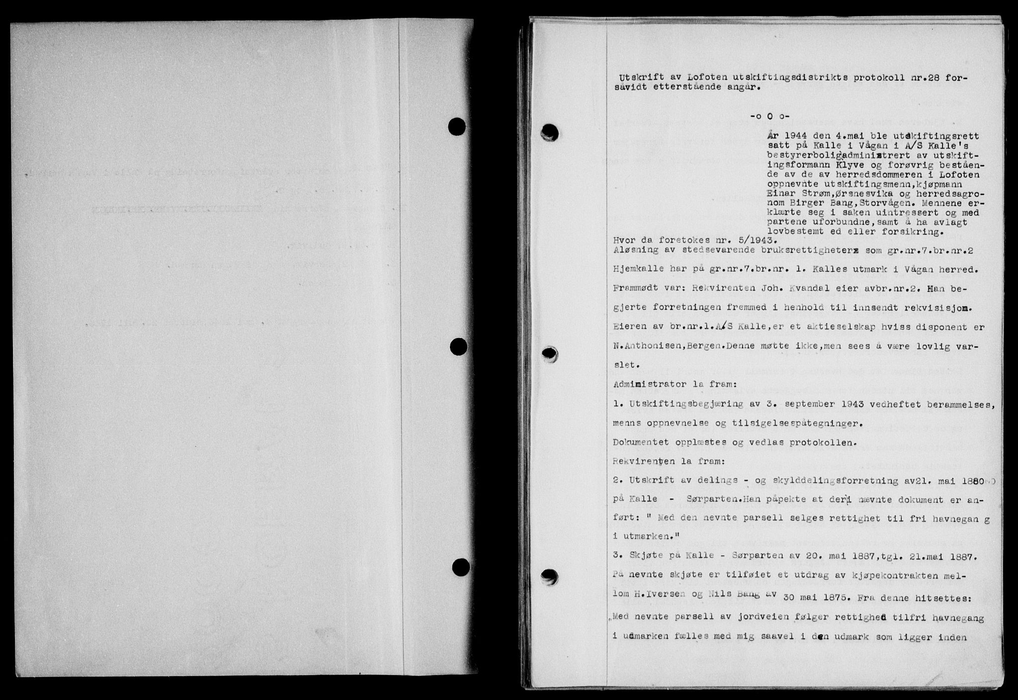 Lofoten sorenskriveri, SAT/A-0017/1/2/2C/L0016a: Mortgage book no. 16a, 1947-1947, Diary no: : 653/1947