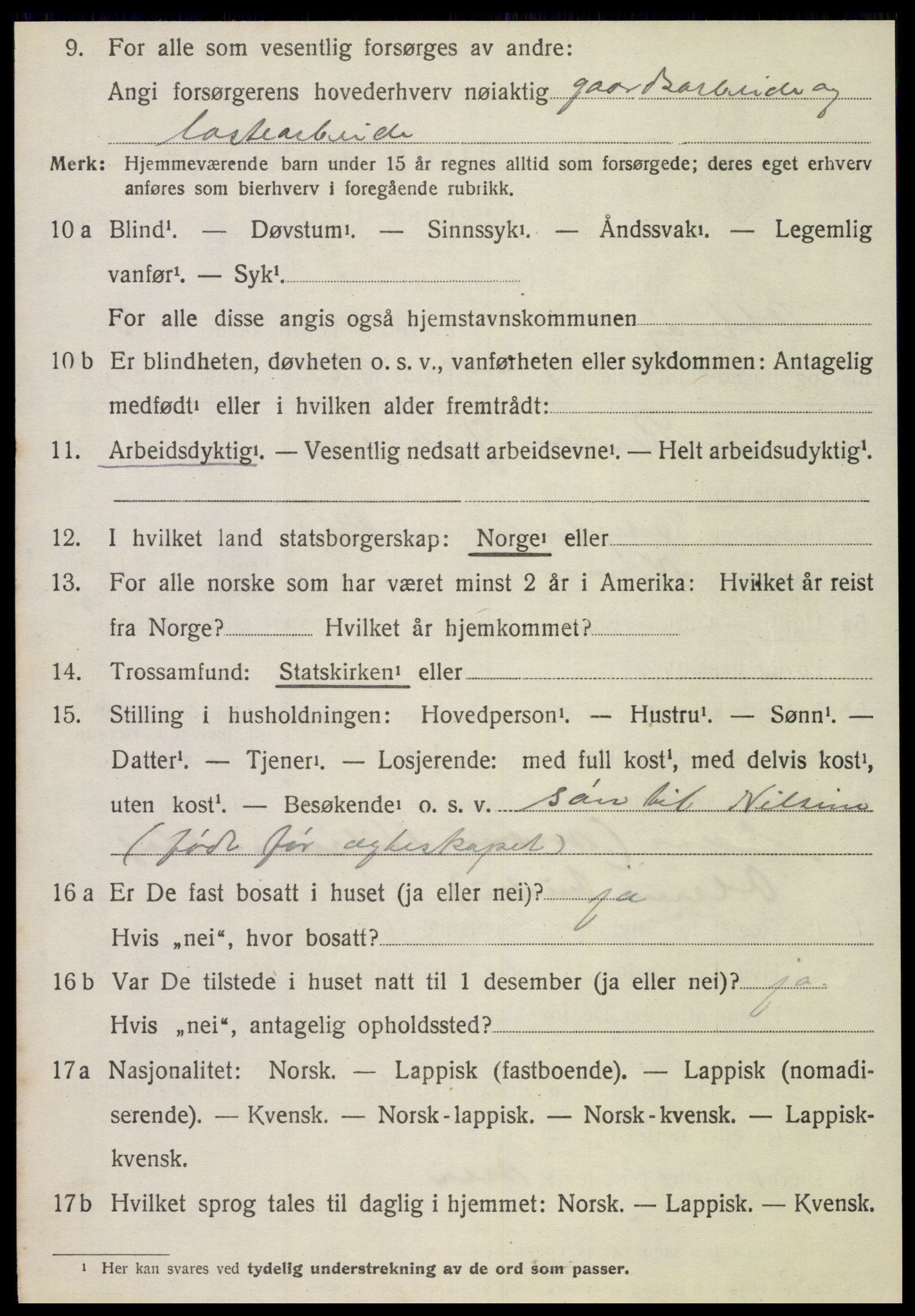 SAT, 1920 census for Otterøy, 1920, p. 1416