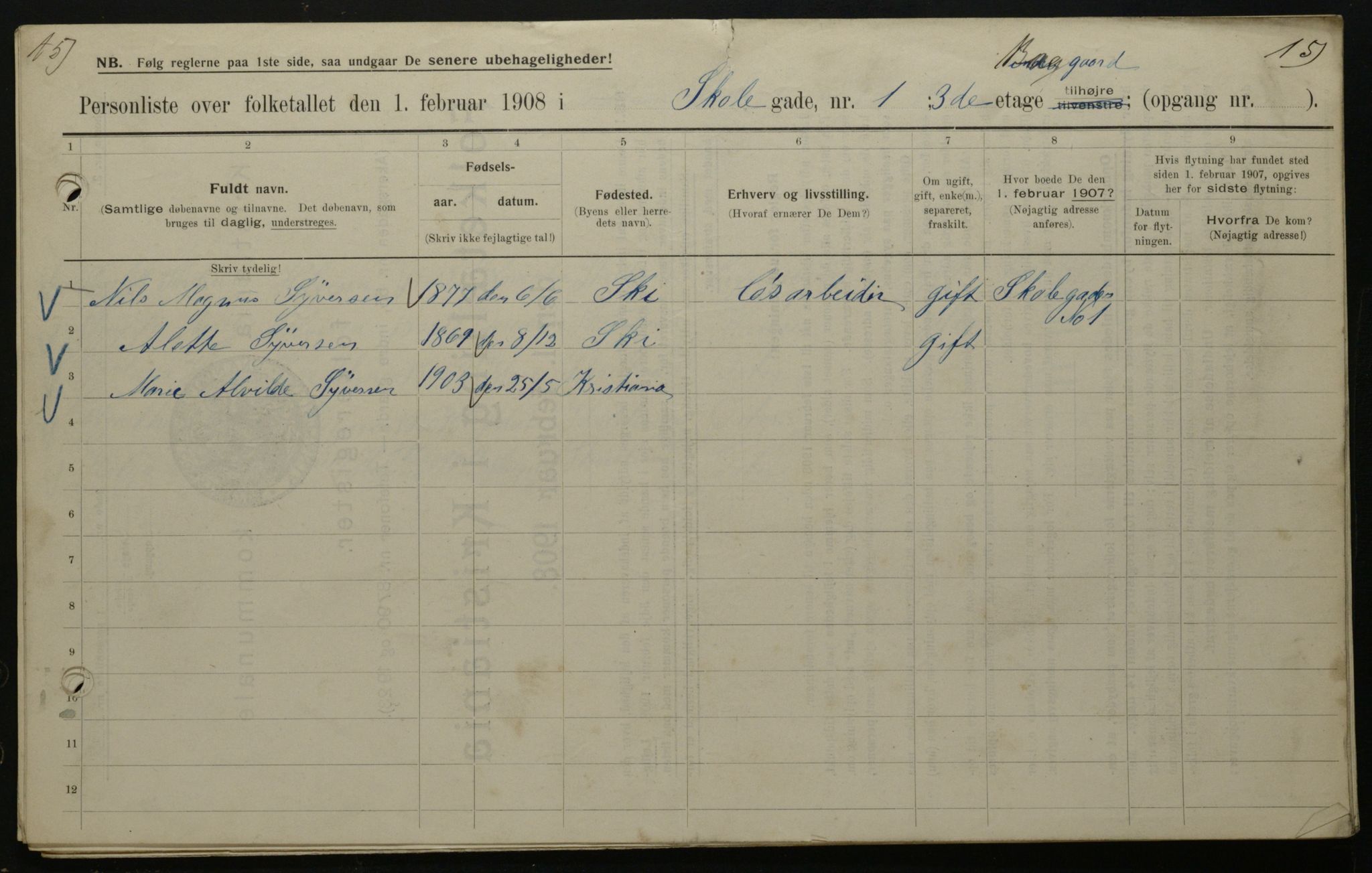 OBA, Municipal Census 1908 for Kristiania, 1908, p. 86550