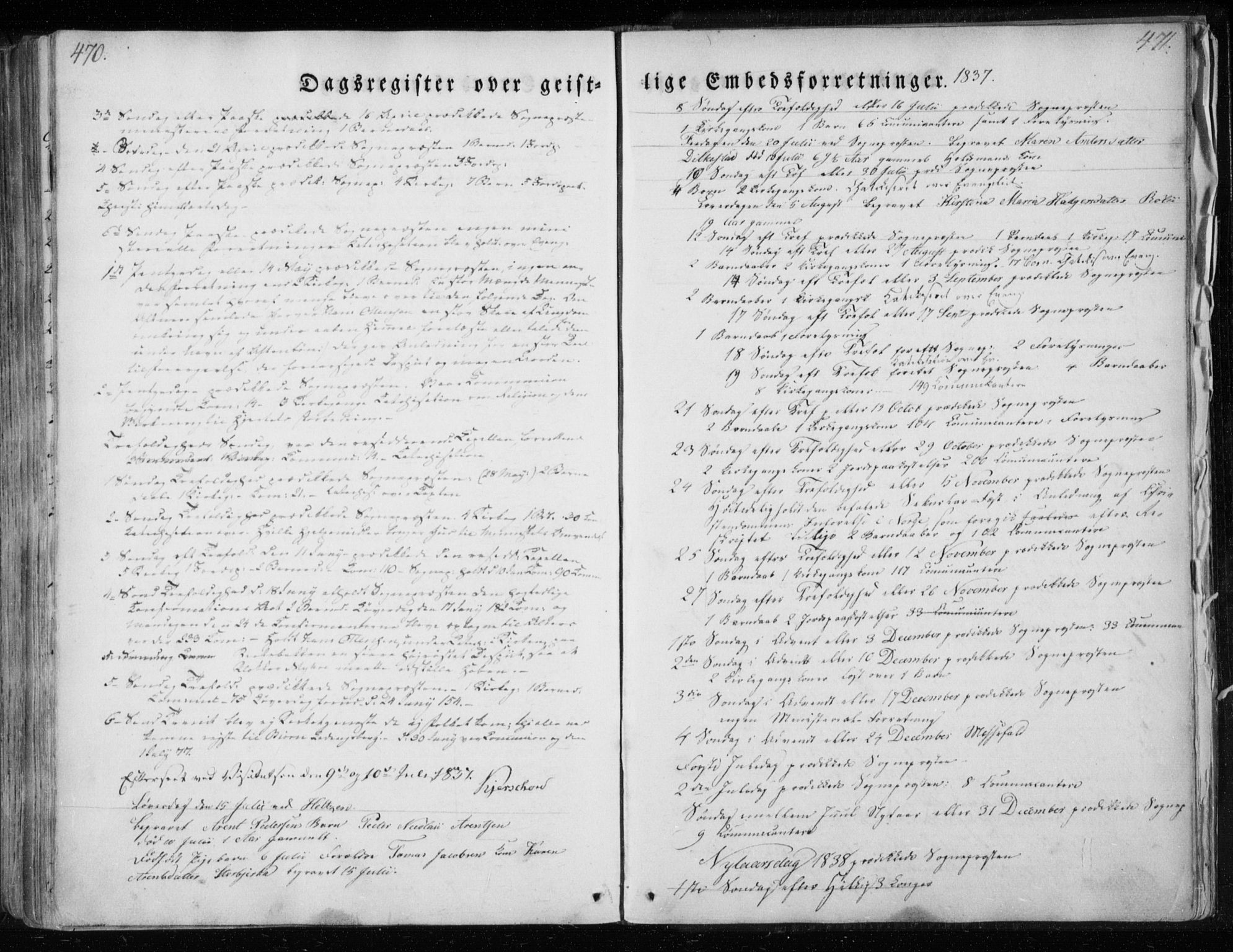 Ministerialprotokoller, klokkerbøker og fødselsregistre - Nordland, SAT/A-1459/825/L0354: Parish register (official) no. 825A08, 1826-1841, p. 470-471