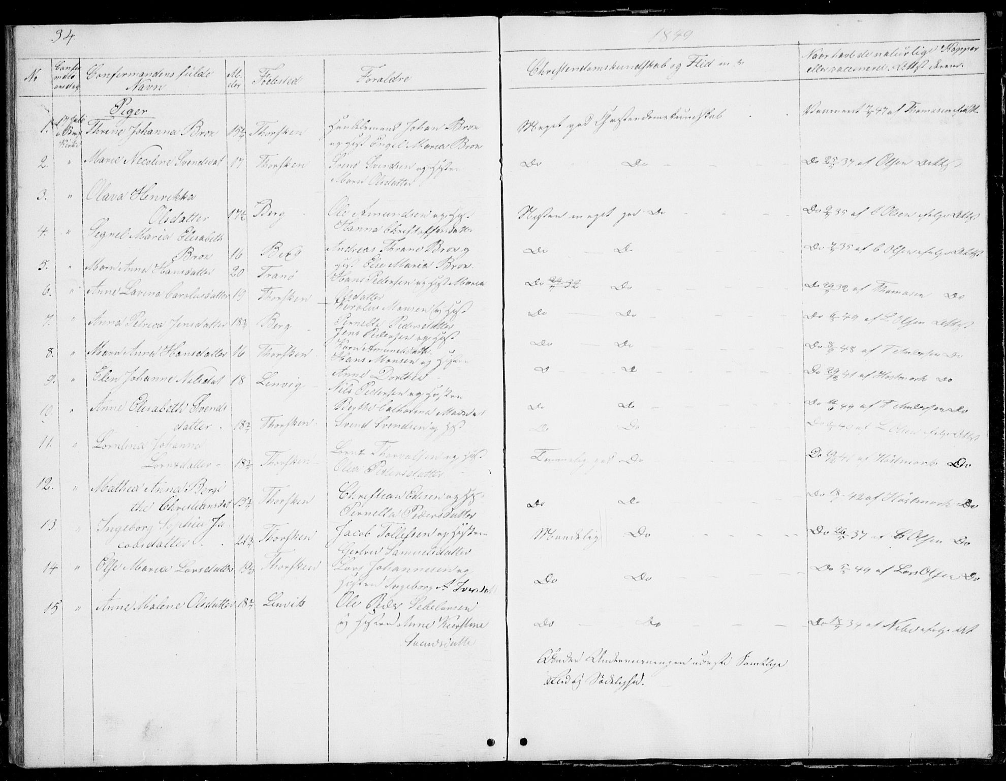 Berg sokneprestkontor, SATØ/S-1318/G/Ga/Gab/L0001klokker: Parish register (copy) no. 1, 1843-1851, p. 34