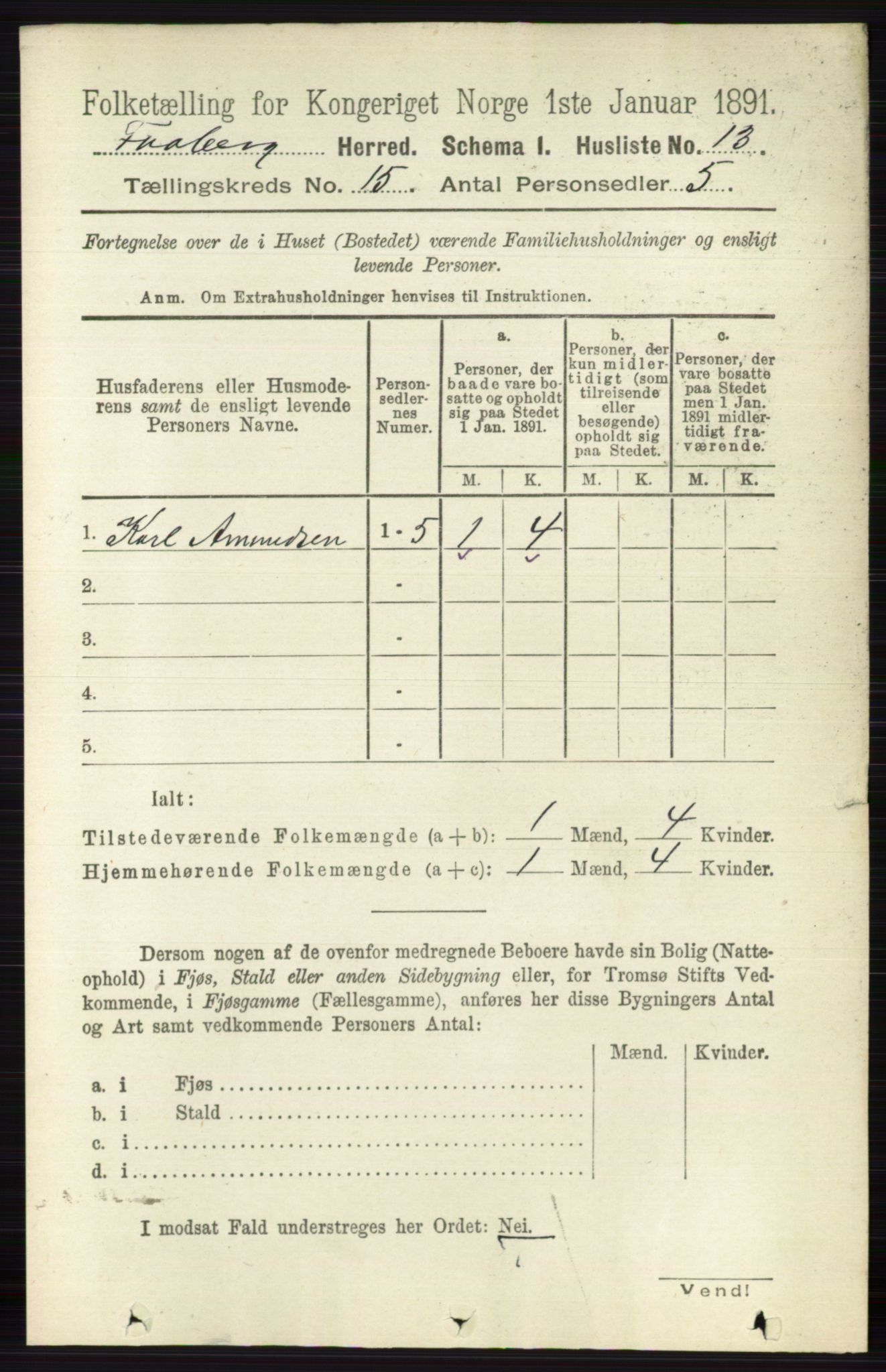 RA, 1891 census for 0524 Fåberg, 1891, p. 5845