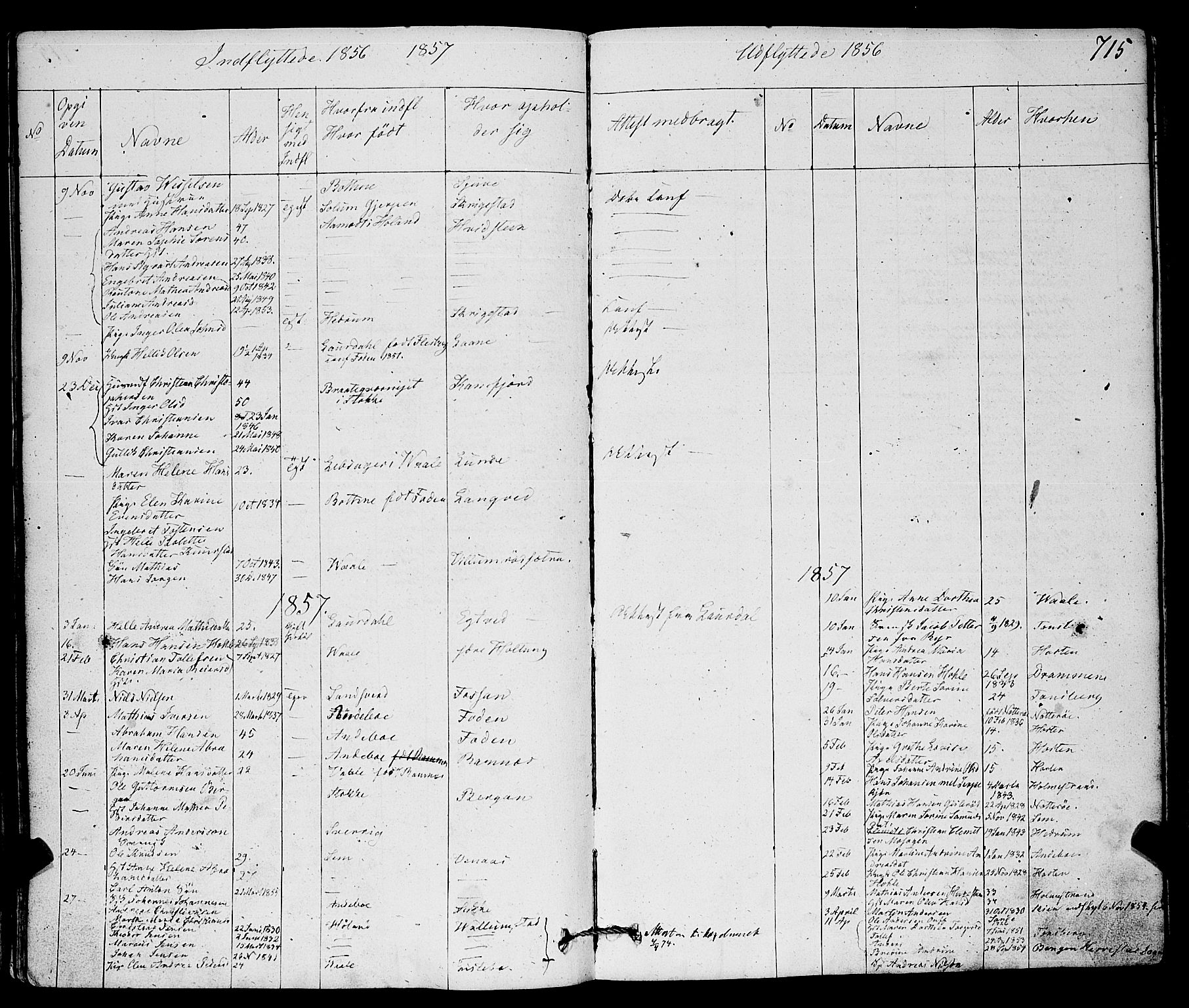 Ramnes kirkebøker, SAKO/A-314/F/Fa/L0005: Parish register (official) no. I 5, 1841-1861, p. 714-715