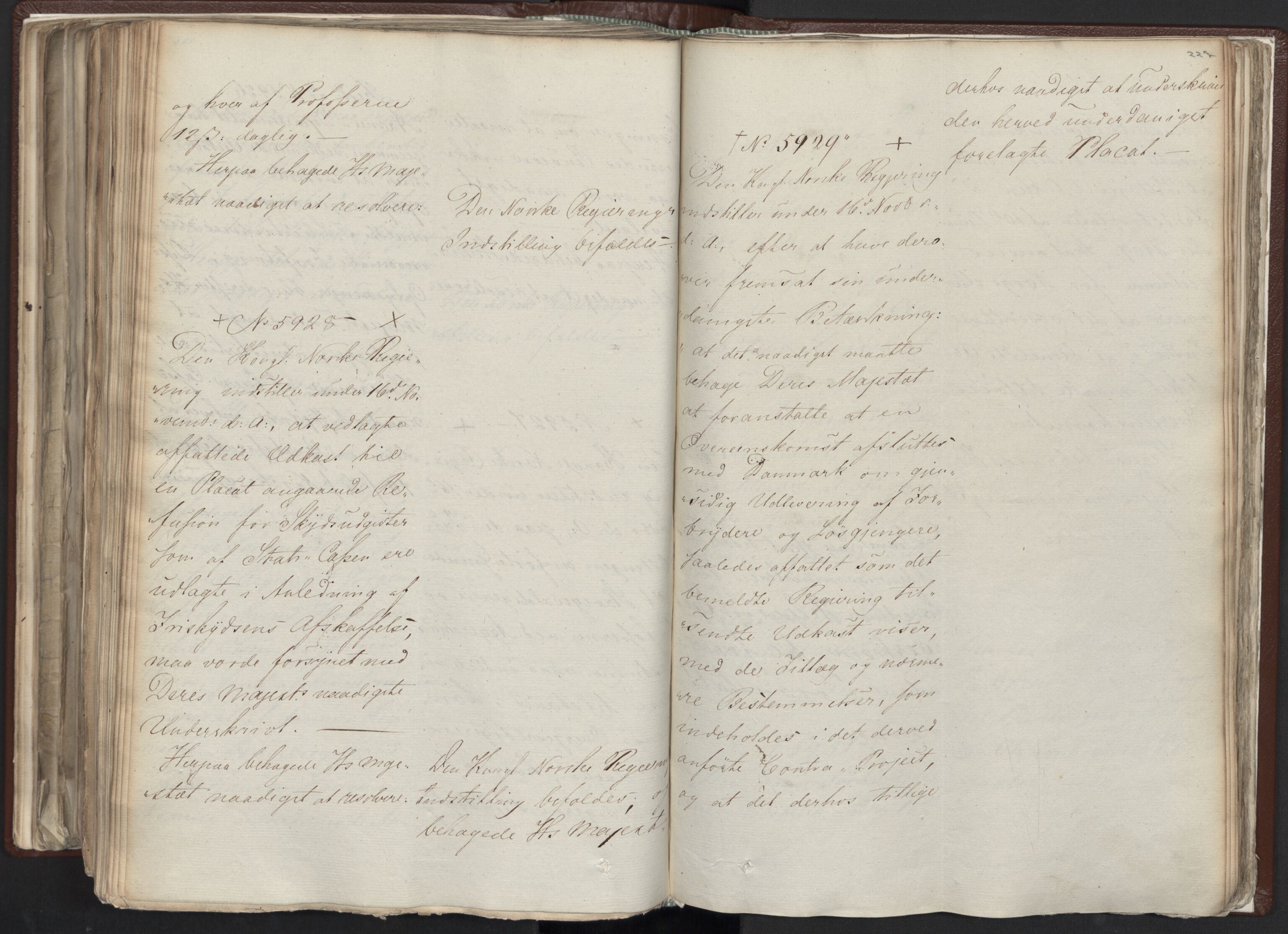 Statsrådssekretariatet, AV/RA-S-1001/A/Ab/L0012: Kgl. res. nr. 5679-6008 II, 1821, p. 226b-227a