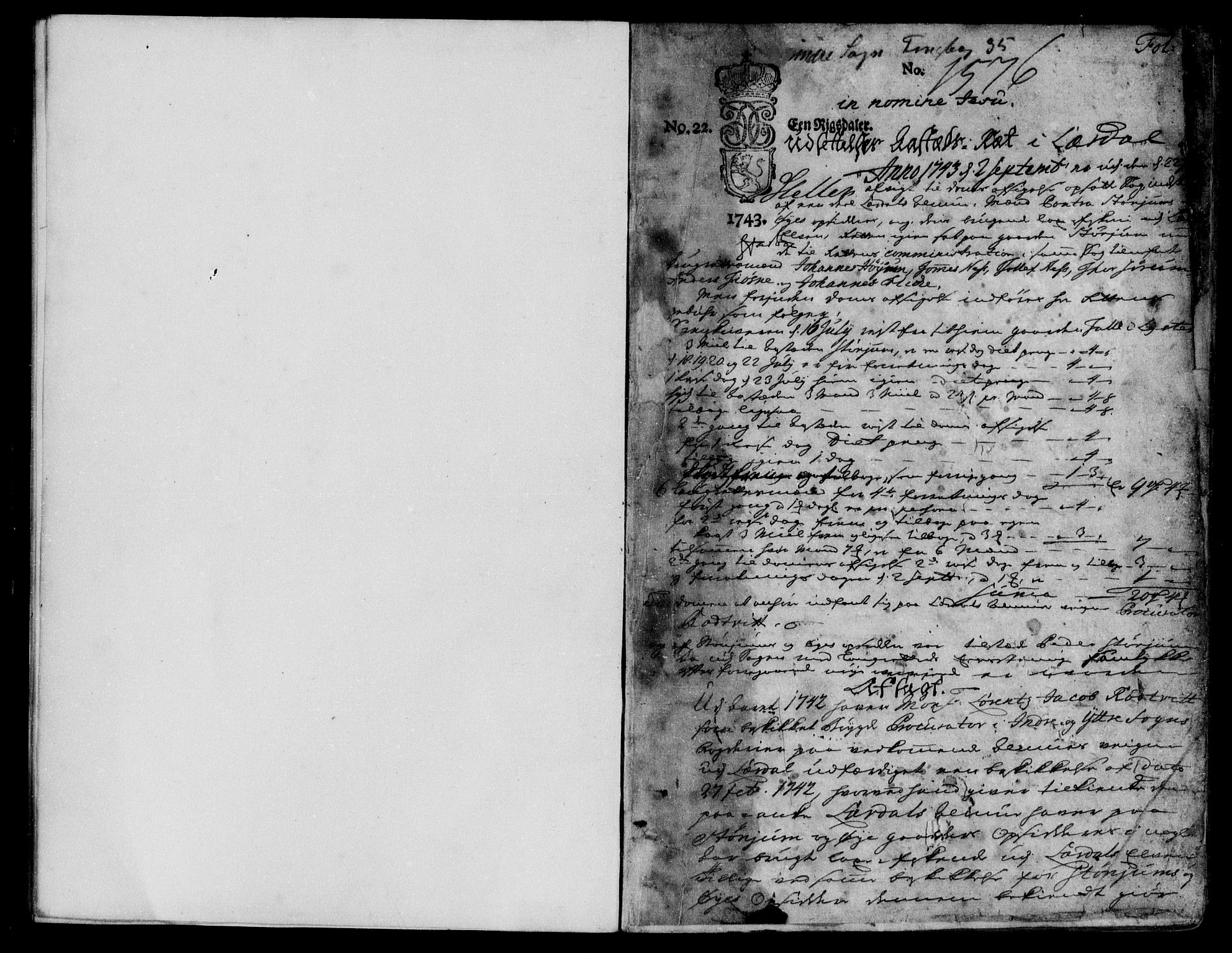 Indre Sogn tingrett, SAB/A-3301/1/F/Fa/L0035: Tingbok 35, 1743-1748, p. 0b-1a