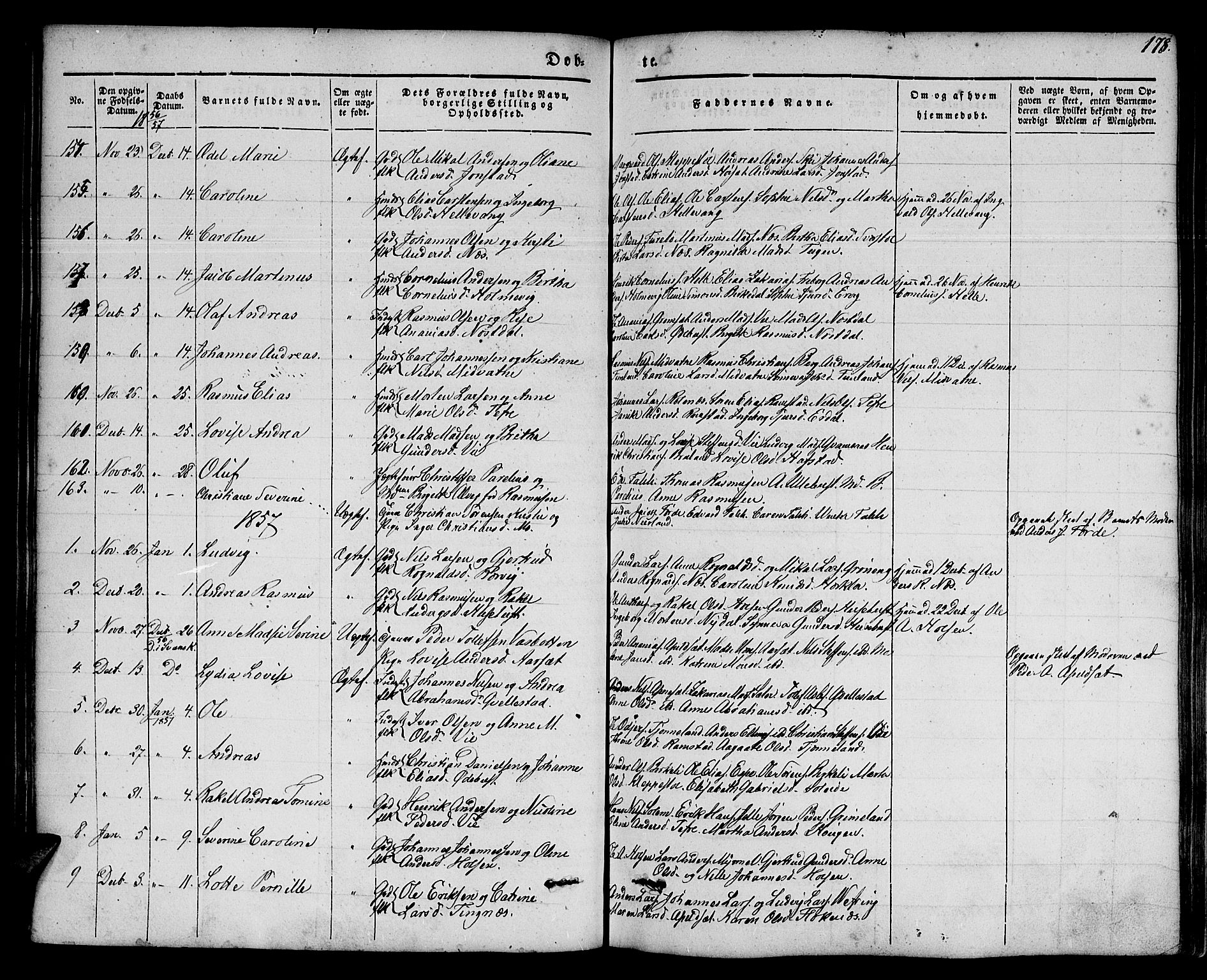 Førde sokneprestembete, SAB/A-79901/H/Haa/Haaa/L0007: Parish register (official) no. A 7, 1843-1860, p. 178