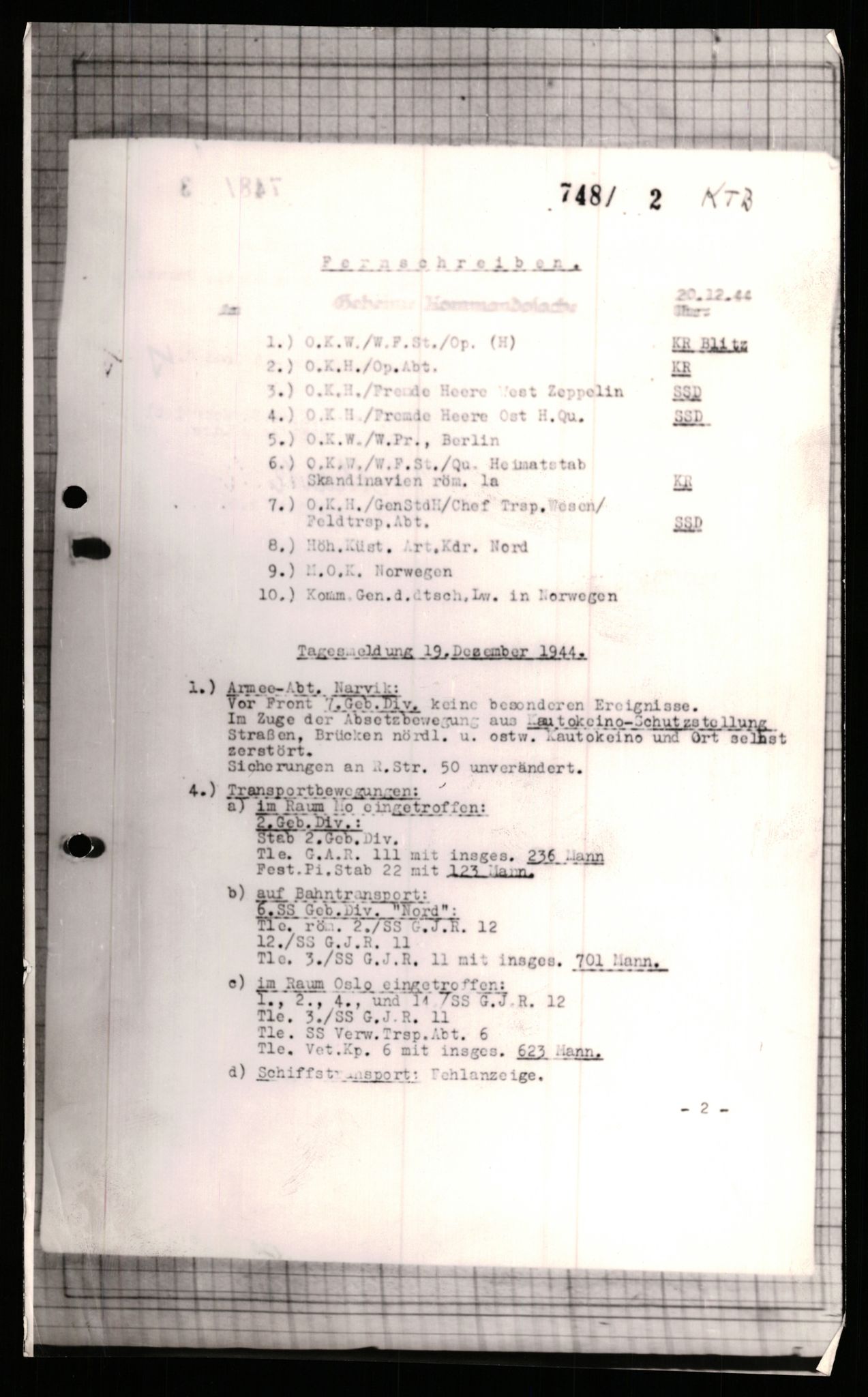 Forsvarets Overkommando. 2 kontor. Arkiv 11.4. Spredte tyske arkivsaker, AV/RA-RAFA-7031/D/Dar/Dara/L0001: Krigsdagbøker for 20. Gebirgs-Armee-Oberkommando (AOK 20), 1944-1945, p. 10