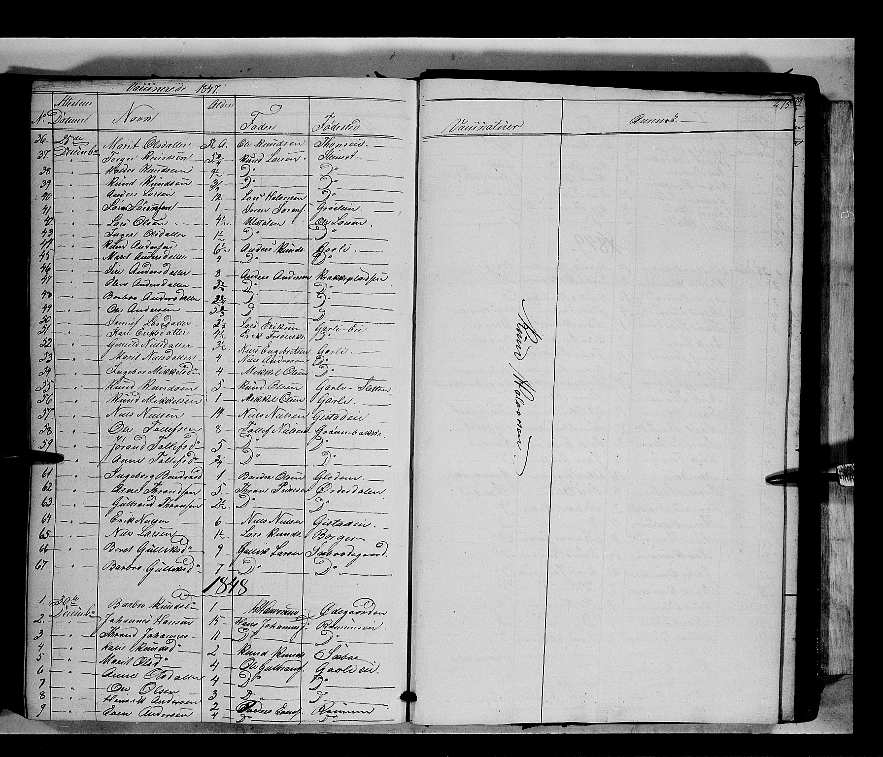 Nord-Aurdal prestekontor, SAH/PREST-132/H/Ha/Haa/L0007: Parish register (official) no. 7, 1842-1863, p. 275
