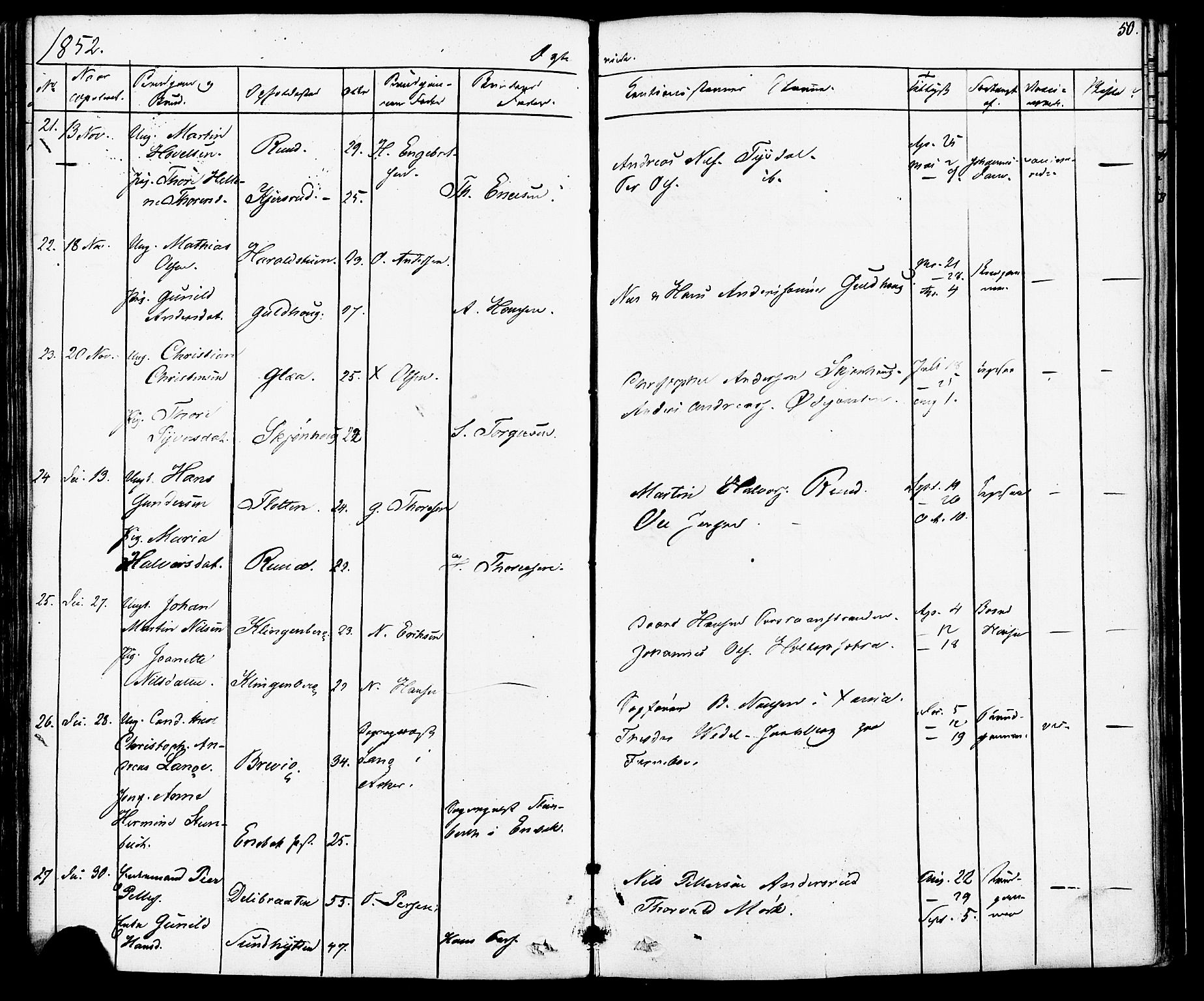 Enebakk prestekontor Kirkebøker, SAO/A-10171c/F/Fa/L0012: Parish register (official) no. I 12, 1832-1882, p. 50