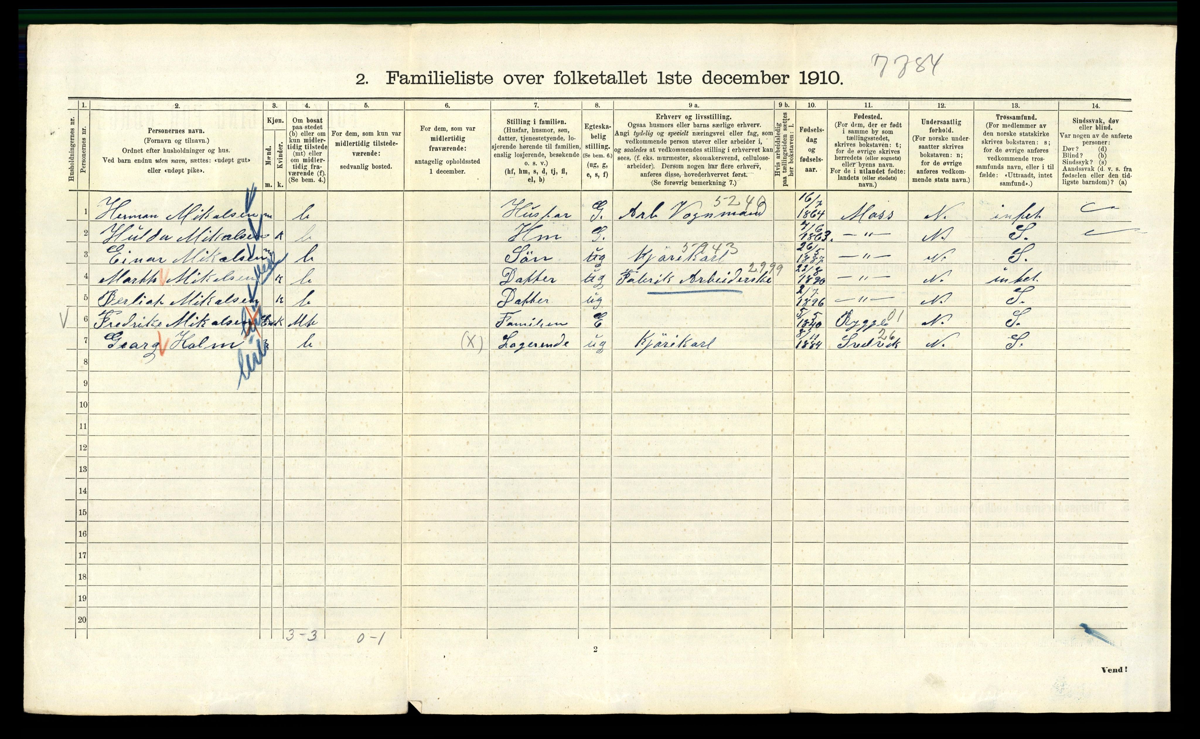 RA, 1910 census for Kristiania, 1910, p. 67868