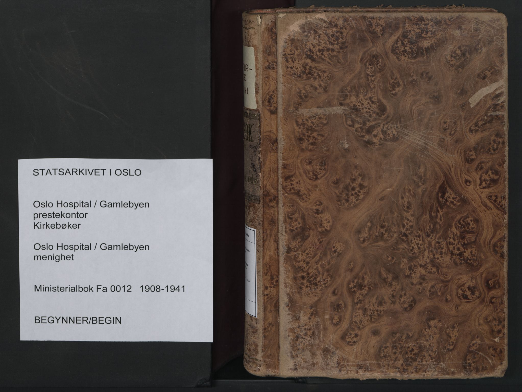 Gamlebyen prestekontor Kirkebøker, SAO/A-10884/F/Fa/L0012: Parish register (official) no. 12, 1908-1941