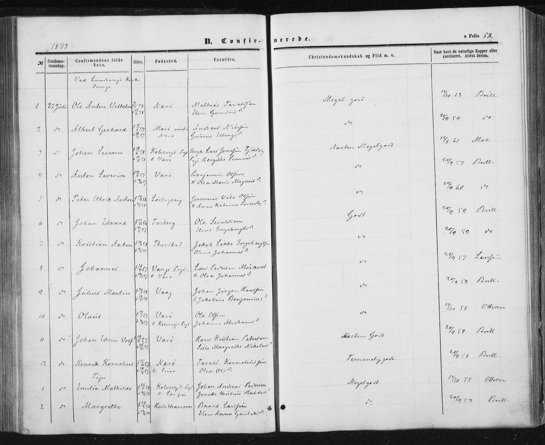 Ministerialprotokoller, klokkerbøker og fødselsregistre - Nord-Trøndelag, SAT/A-1458/784/L0670: Parish register (official) no. 784A05, 1860-1876, p. 58