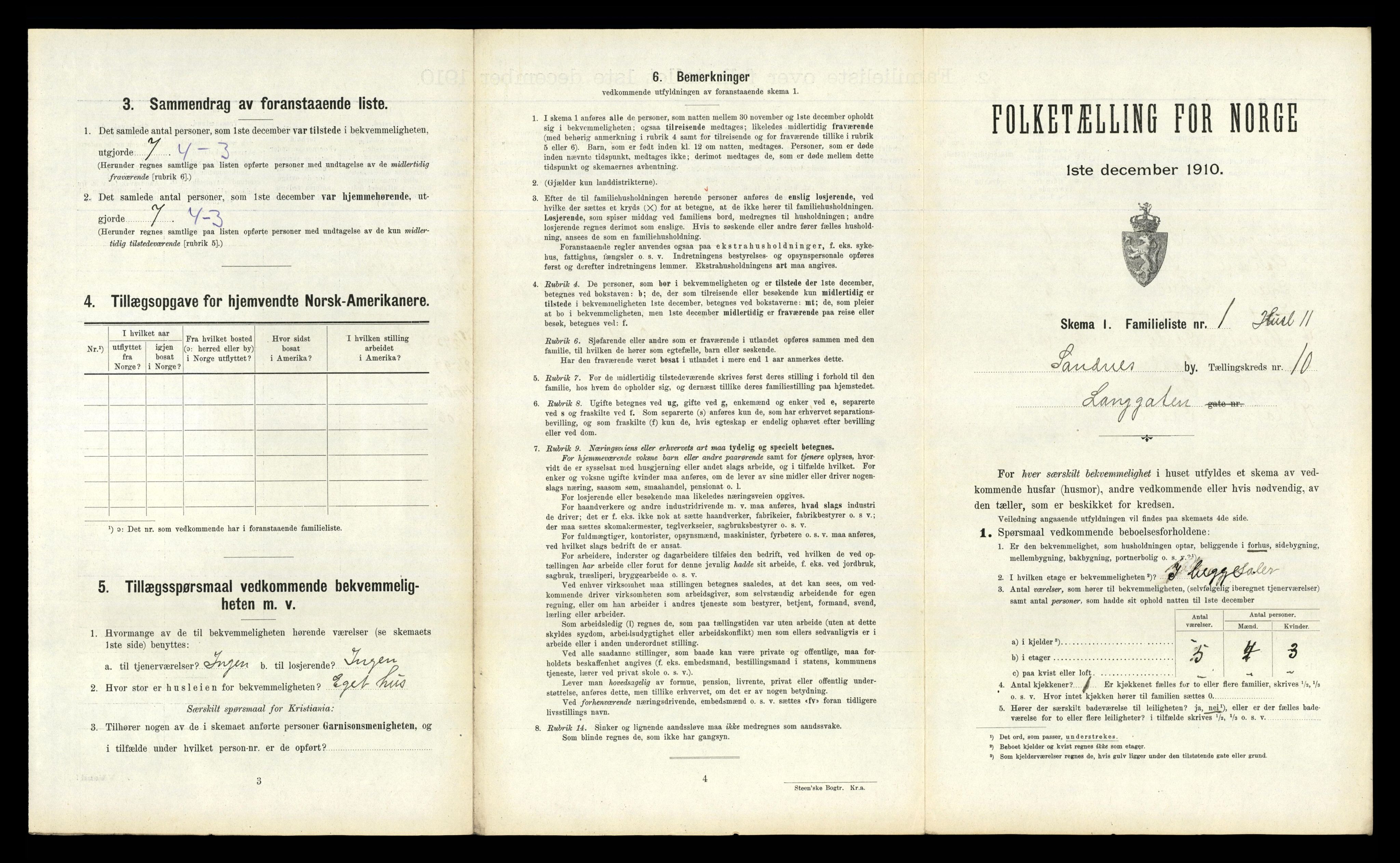 RA, 1910 census for Sandnes, 1910, p. 1088