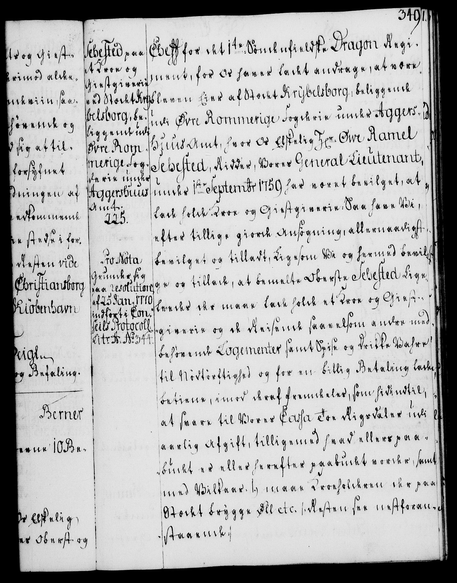 Rentekammeret, Kammerkanselliet, AV/RA-EA-3111/G/Gg/Gga/L0008: Norsk ekspedisjonsprotokoll med register (merket RK 53.8), 1768-1771, p. 349